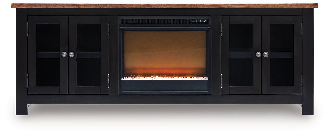 Wildenauer 76" TV Stand with Electric Fireplace - Romeo & Juliet Furniture (Warren,MI)