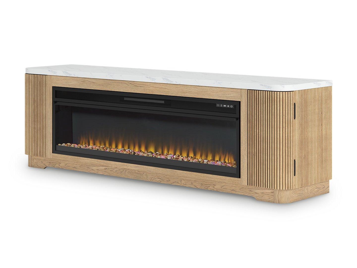 Camdill 80" TV Stand with Electric Fireplace - Romeo & Juliet Furniture (Warren,MI)