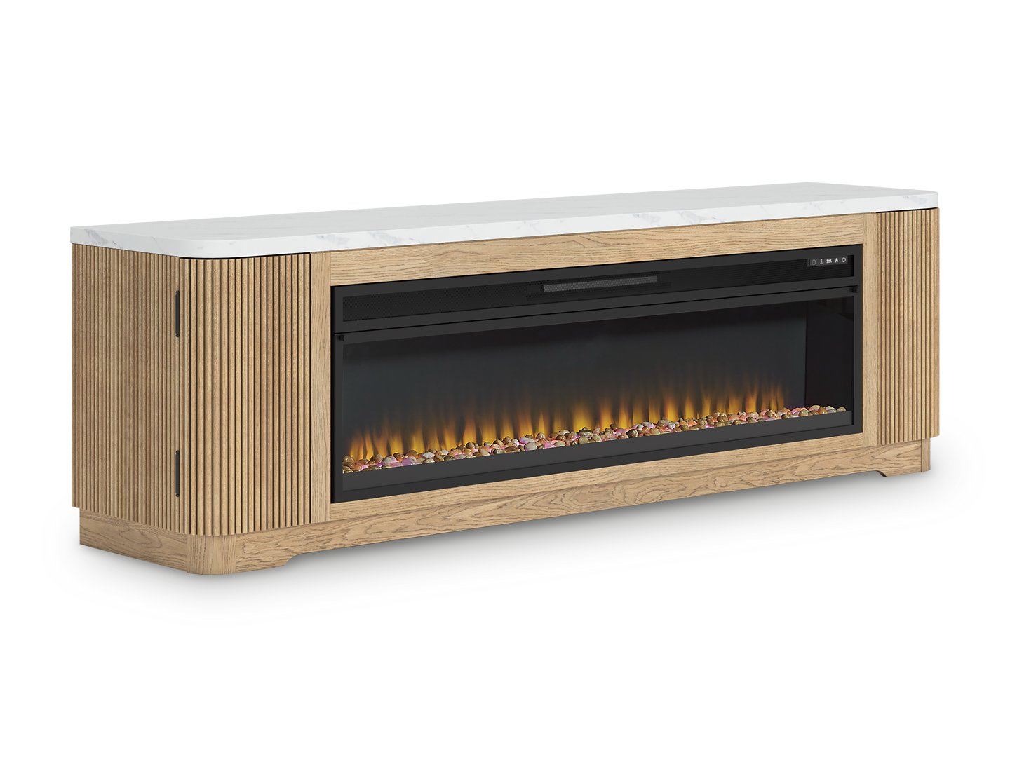 Camdill 80" TV Stand with Electric Fireplace - Romeo & Juliet Furniture (Warren,MI)