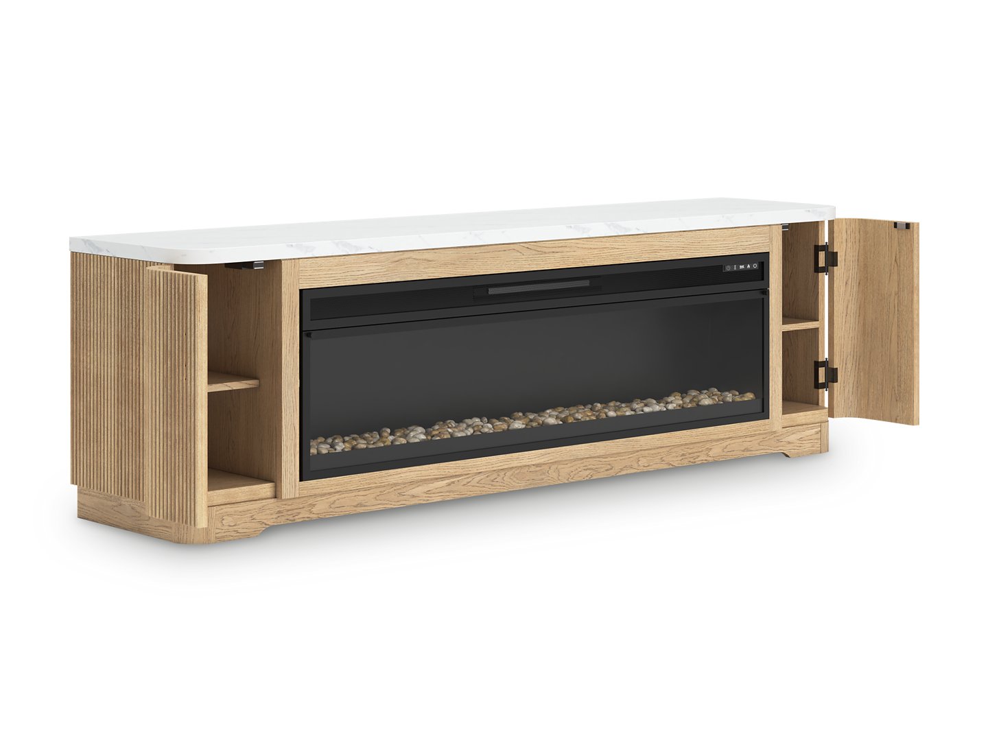 Camdill 80" TV Stand with Electric Fireplace - Romeo & Juliet Furniture (Warren,MI)