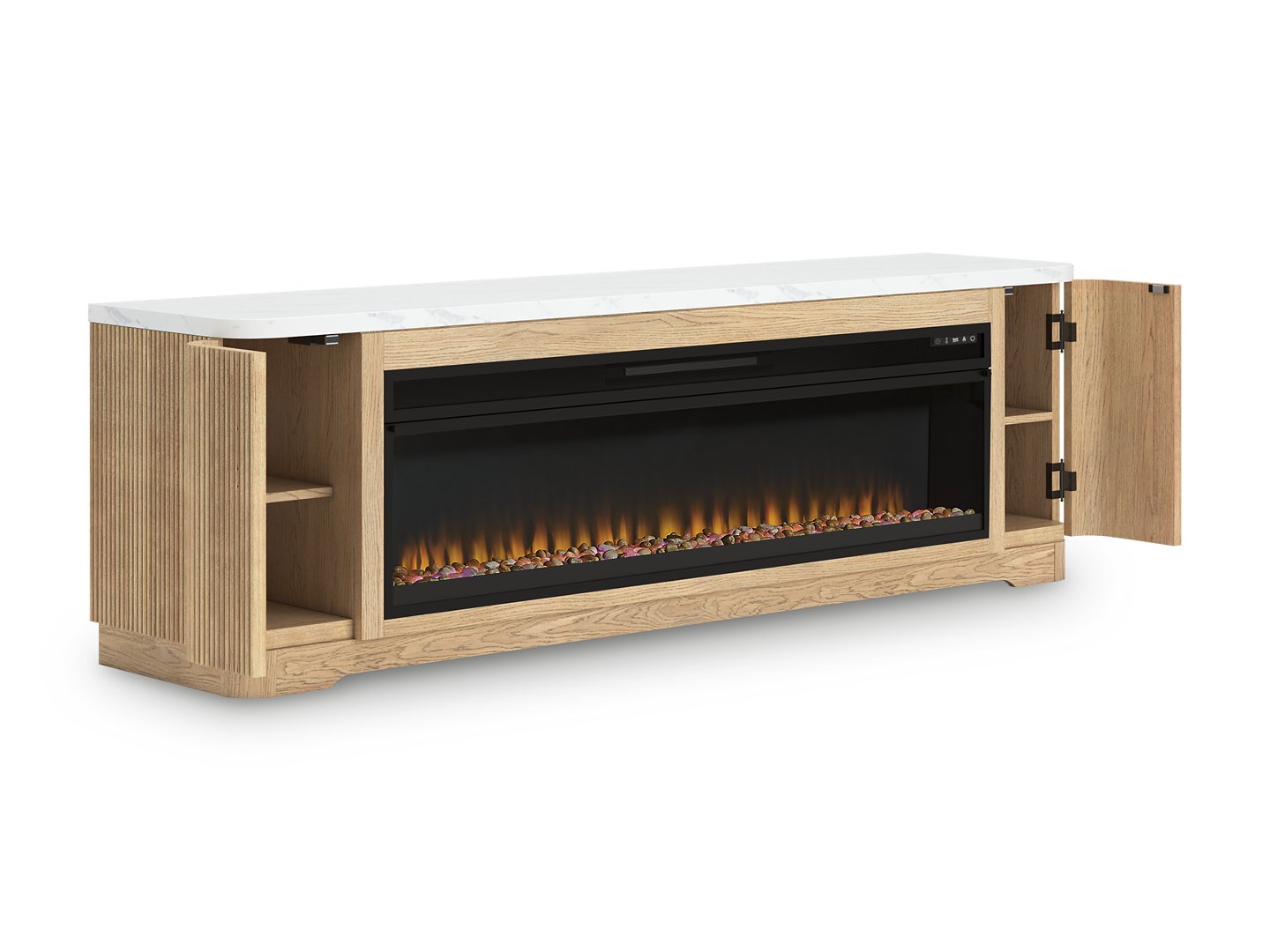 Camdill 80" TV Stand with Electric Fireplace - Romeo & Juliet Furniture (Warren,MI)