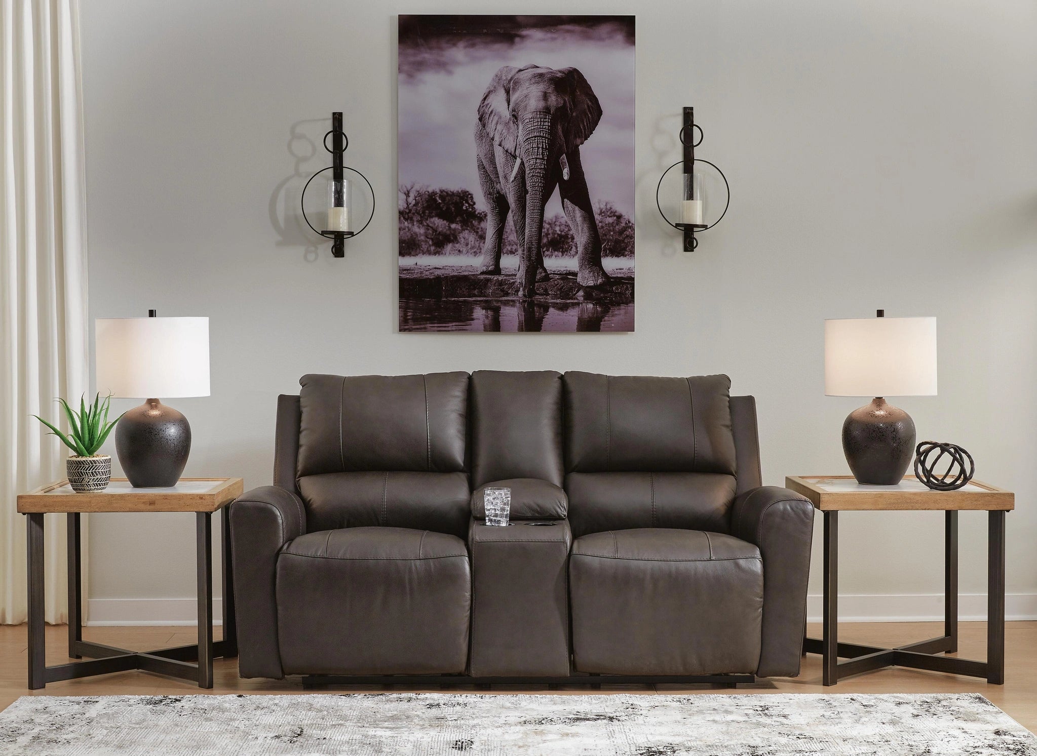 Boxmere Power Reclining Loveseat with Console