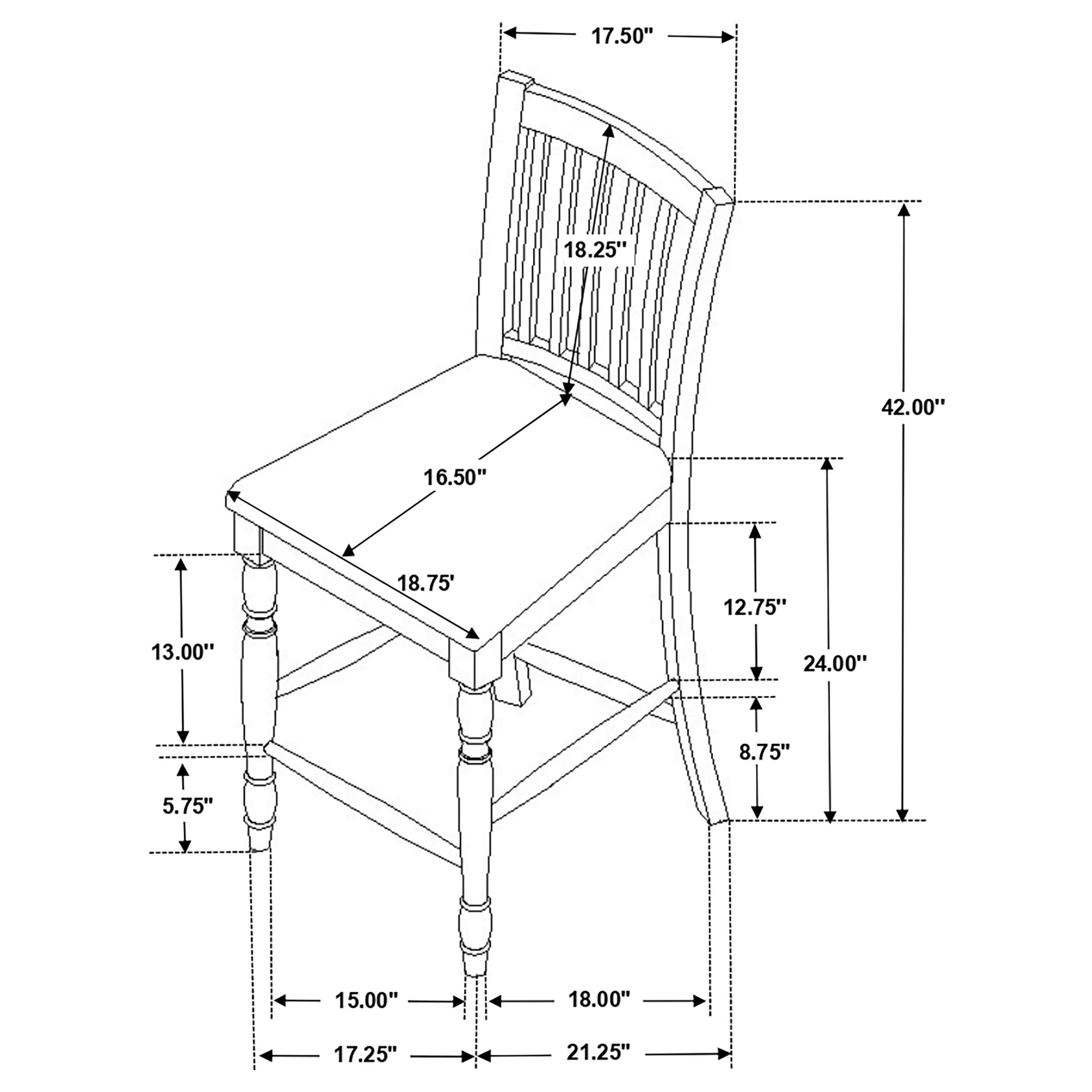 Wiley 5 Pc Counter Height Dining Set