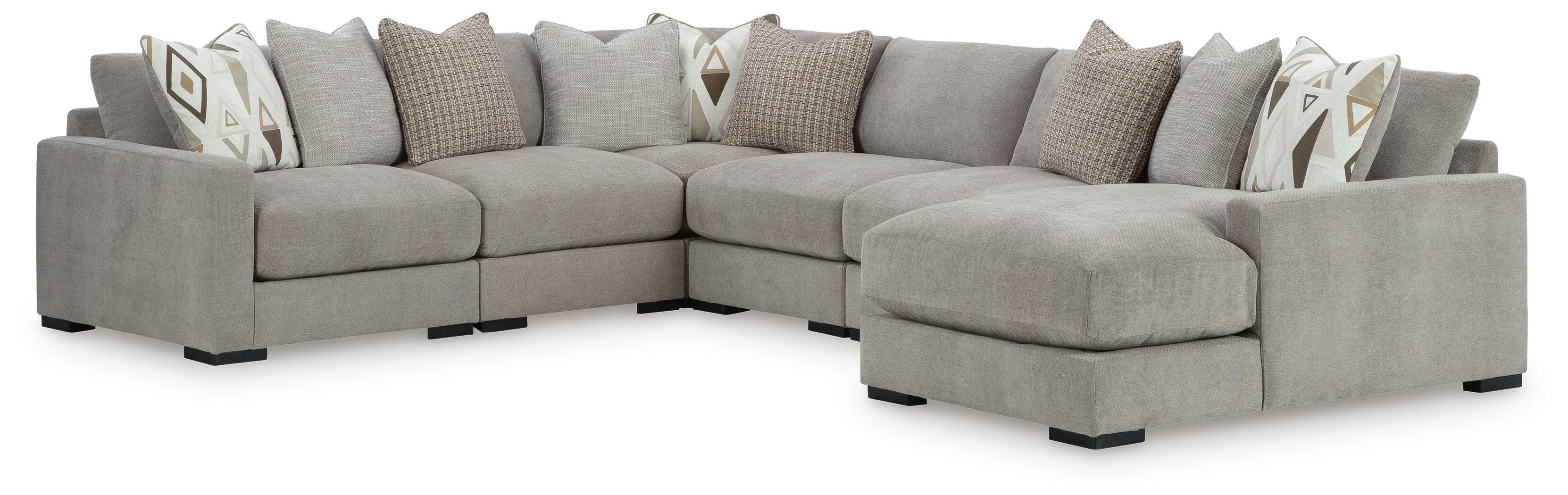 Aslan Court Sectional with Chaise - Romeo & Juliet Furniture (Warren,MI)