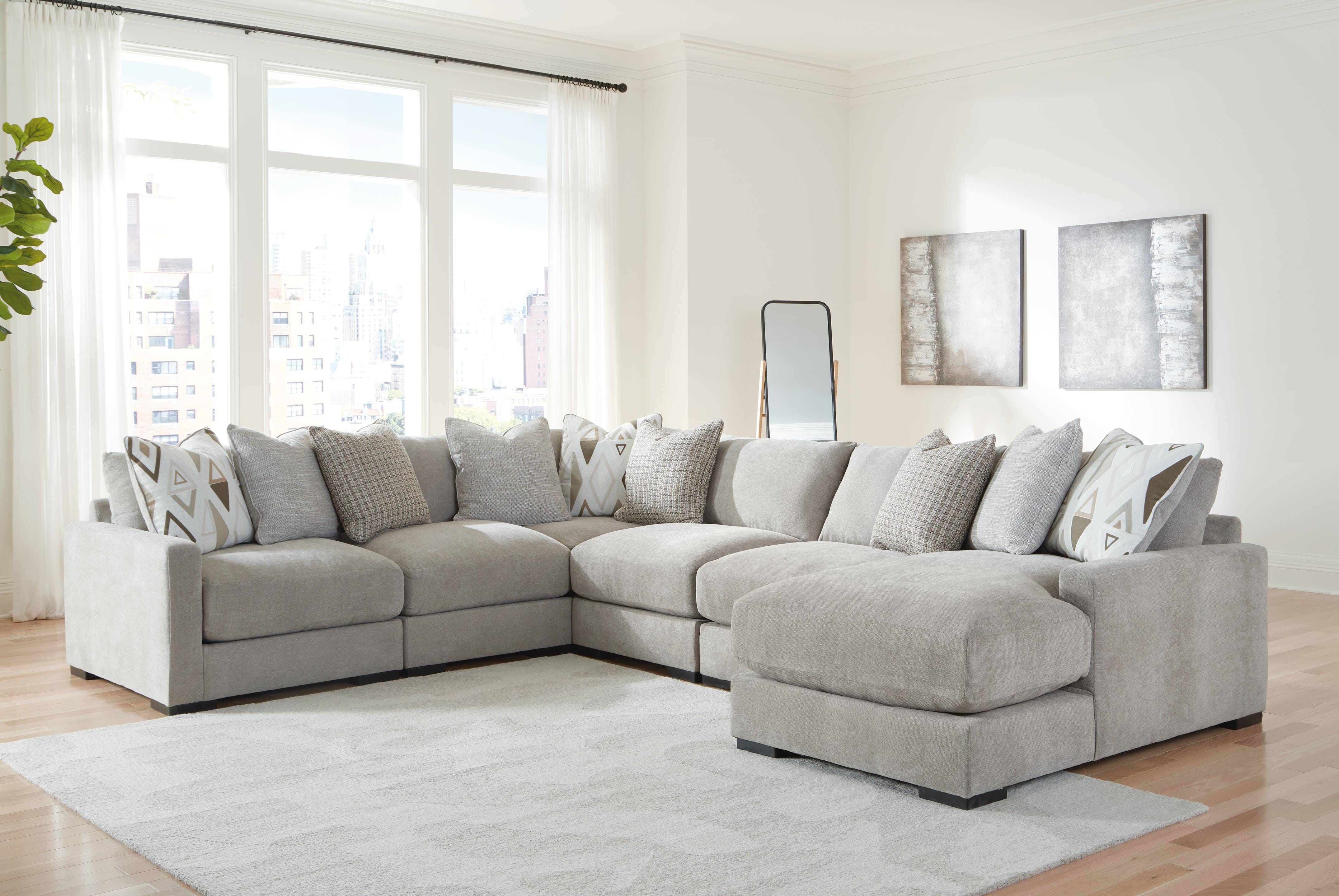 Aslan Court Sectional with Chaise - Romeo & Juliet Furniture (Warren,MI)