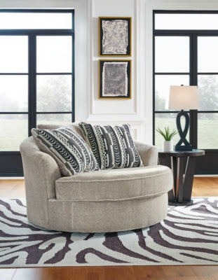 Calnita Oversized Swivel Accent Chair - Romeo & Juliet Furniture (Warren,MI)