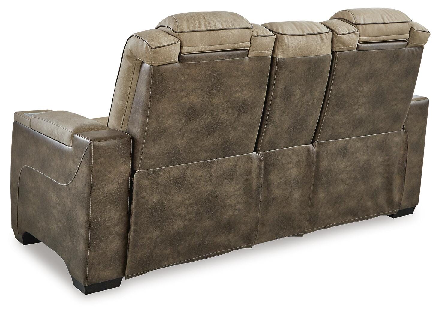 Next-Gen DuraPella Power Reclining Loveseat with Console - Romeo & Juliet Furniture (Warren,MI)