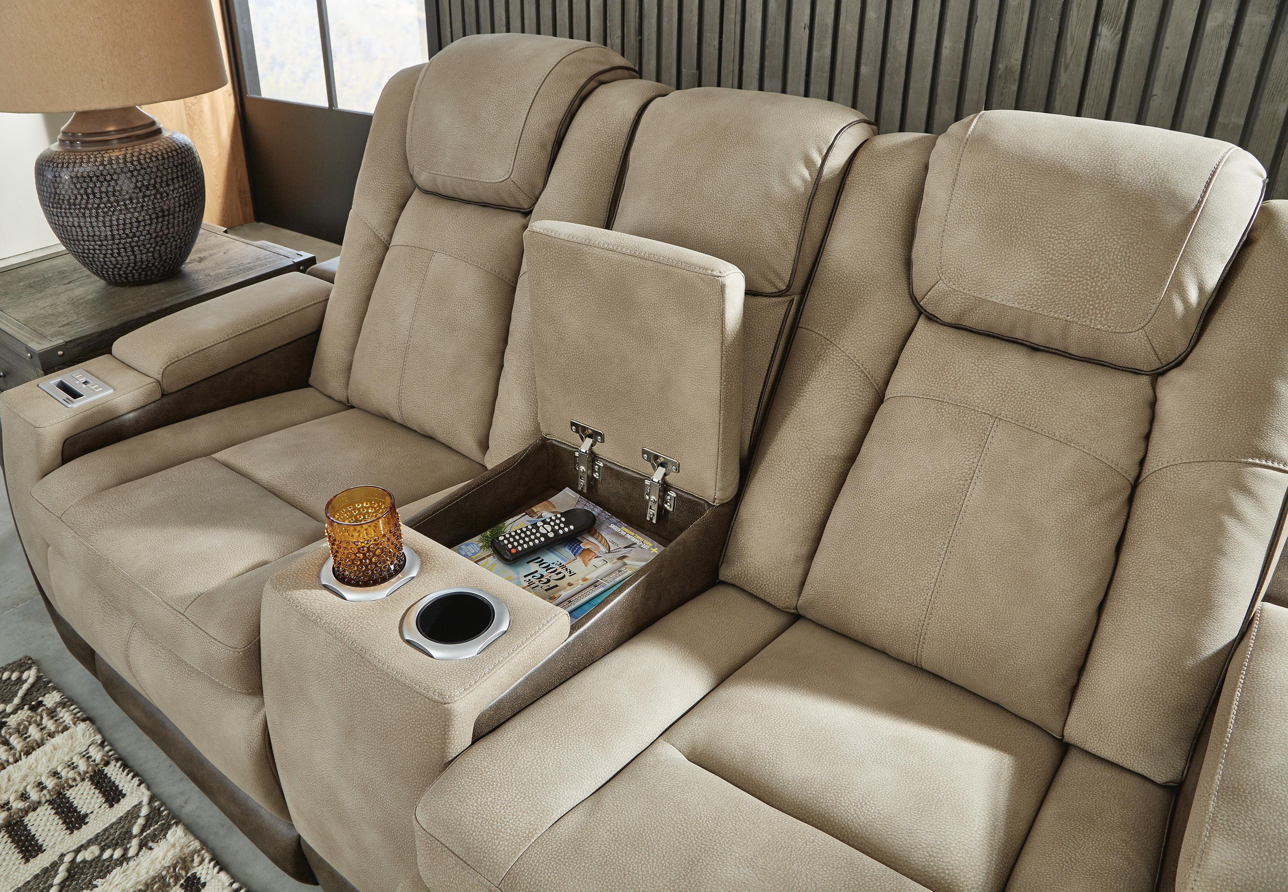 Next-Gen DuraPella Power Reclining Loveseat with Console - Romeo & Juliet Furniture (Warren,MI)