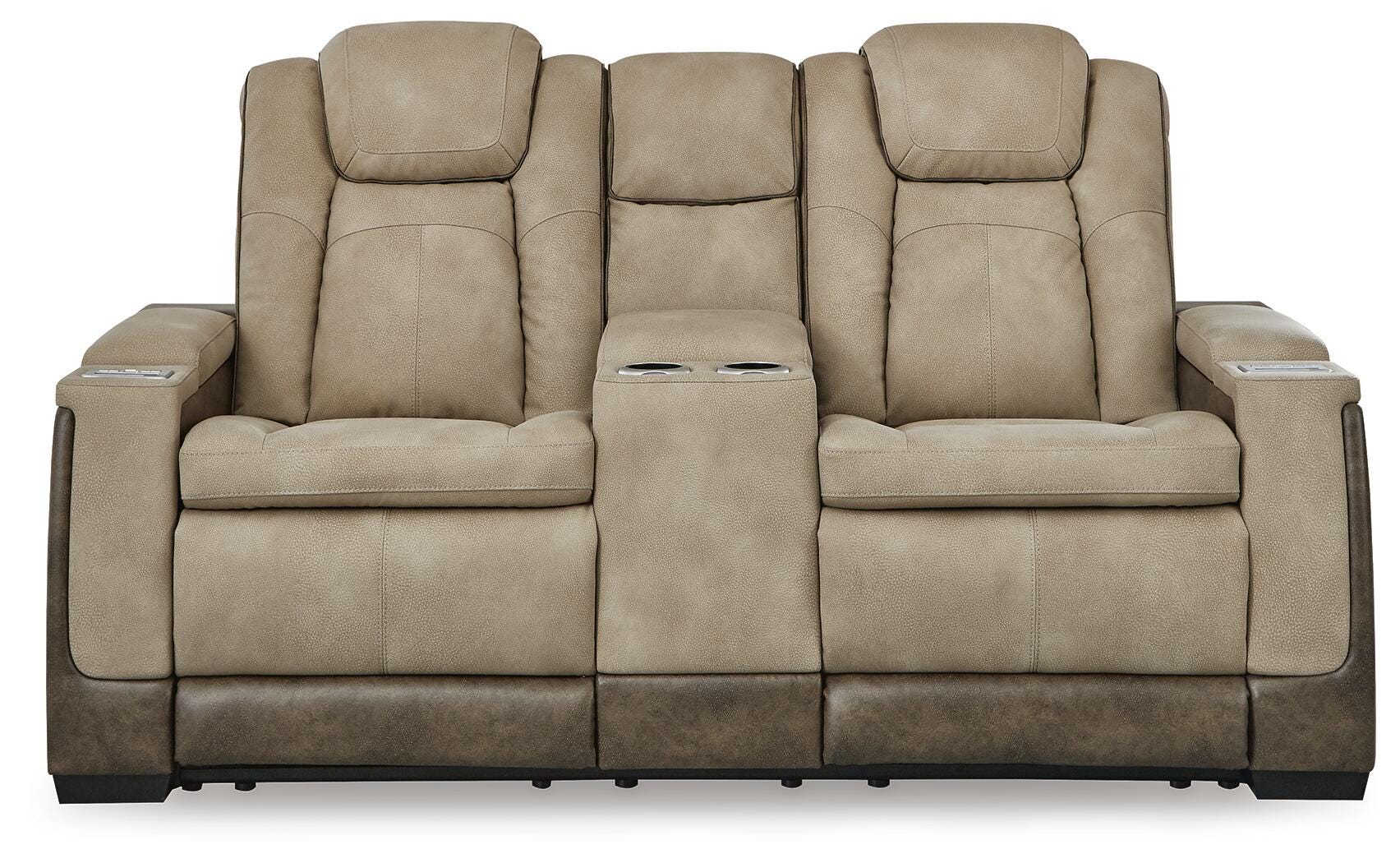 Next-Gen DuraPella Power Reclining Loveseat with Console - Romeo & Juliet Furniture (Warren,MI)