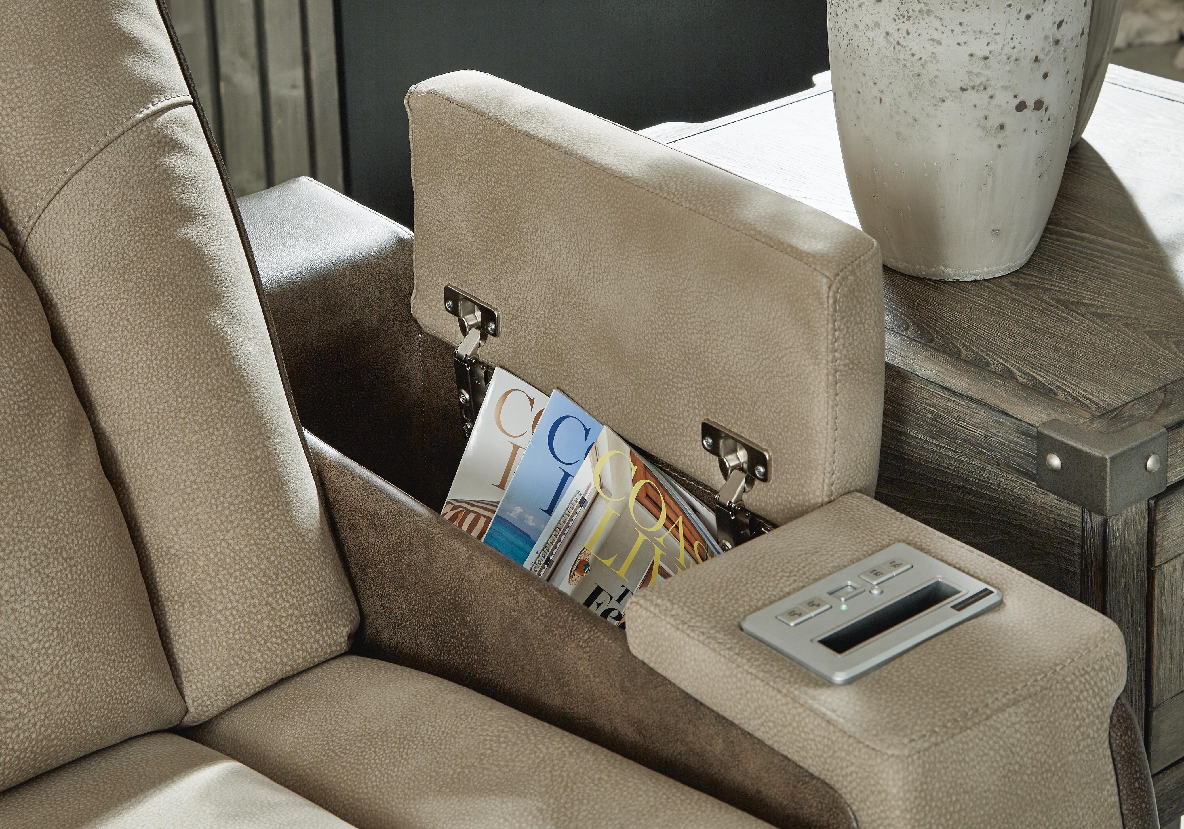 Next-Gen DuraPella Power Reclining Loveseat with Console - Romeo & Juliet Furniture (Warren,MI)