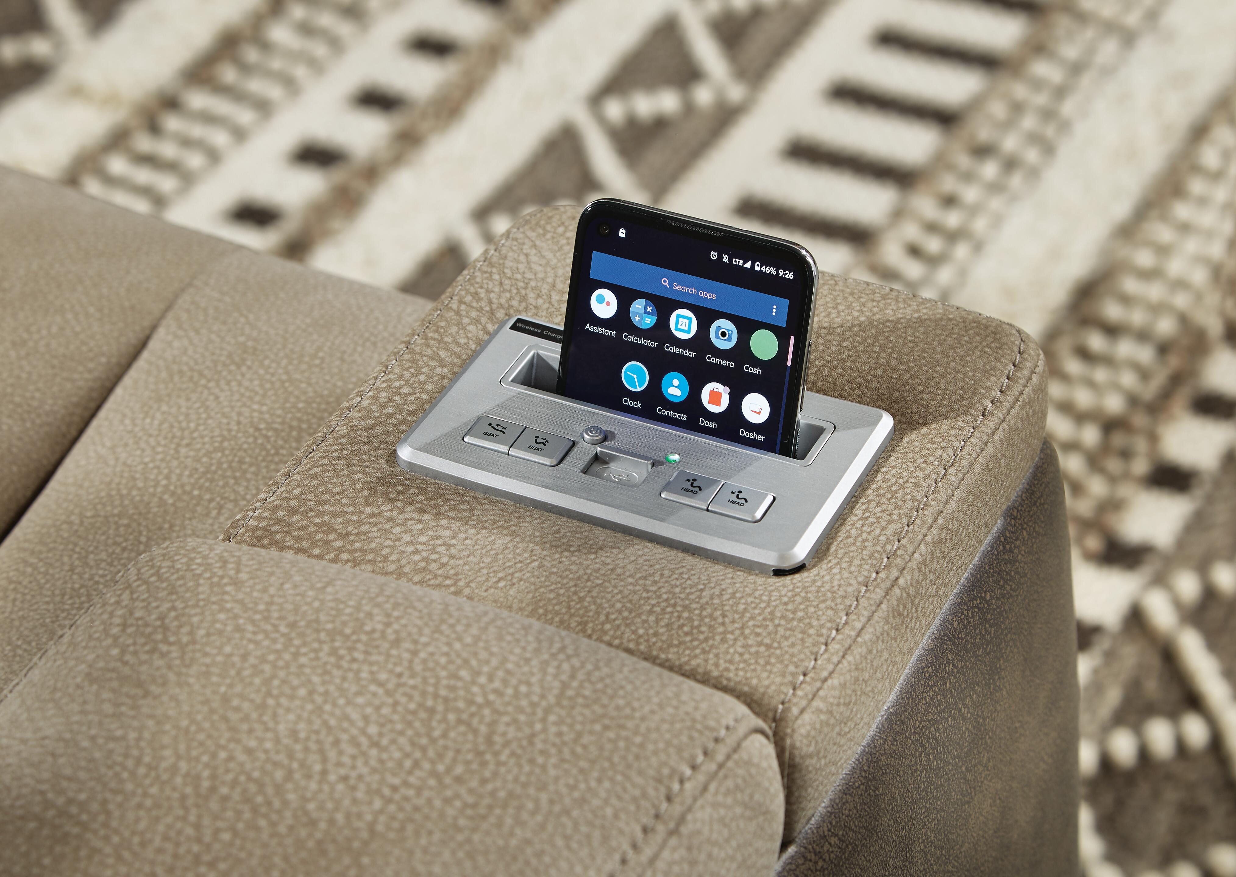 Next-Gen DuraPella Power Reclining Loveseat with Console - Romeo & Juliet Furniture (Warren,MI)