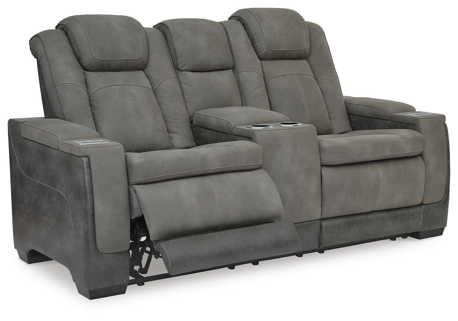 Next-Gen DuraPella Power Reclining Loveseat with Console - Romeo & Juliet Furniture (Warren,MI)