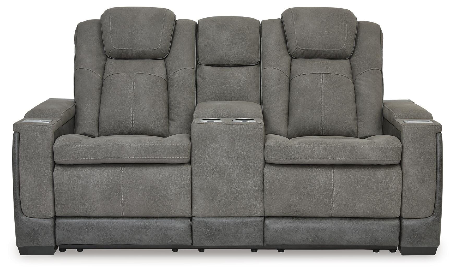 Next-Gen DuraPella Power Reclining Loveseat with Console - Romeo & Juliet Furniture (Warren,MI)