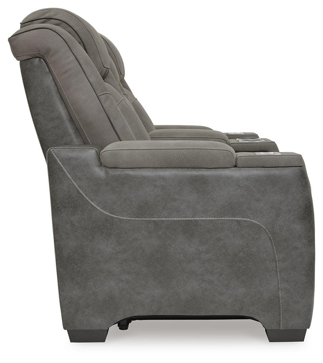 Next-Gen DuraPella Power Reclining Loveseat with Console - Romeo & Juliet Furniture (Warren,MI)