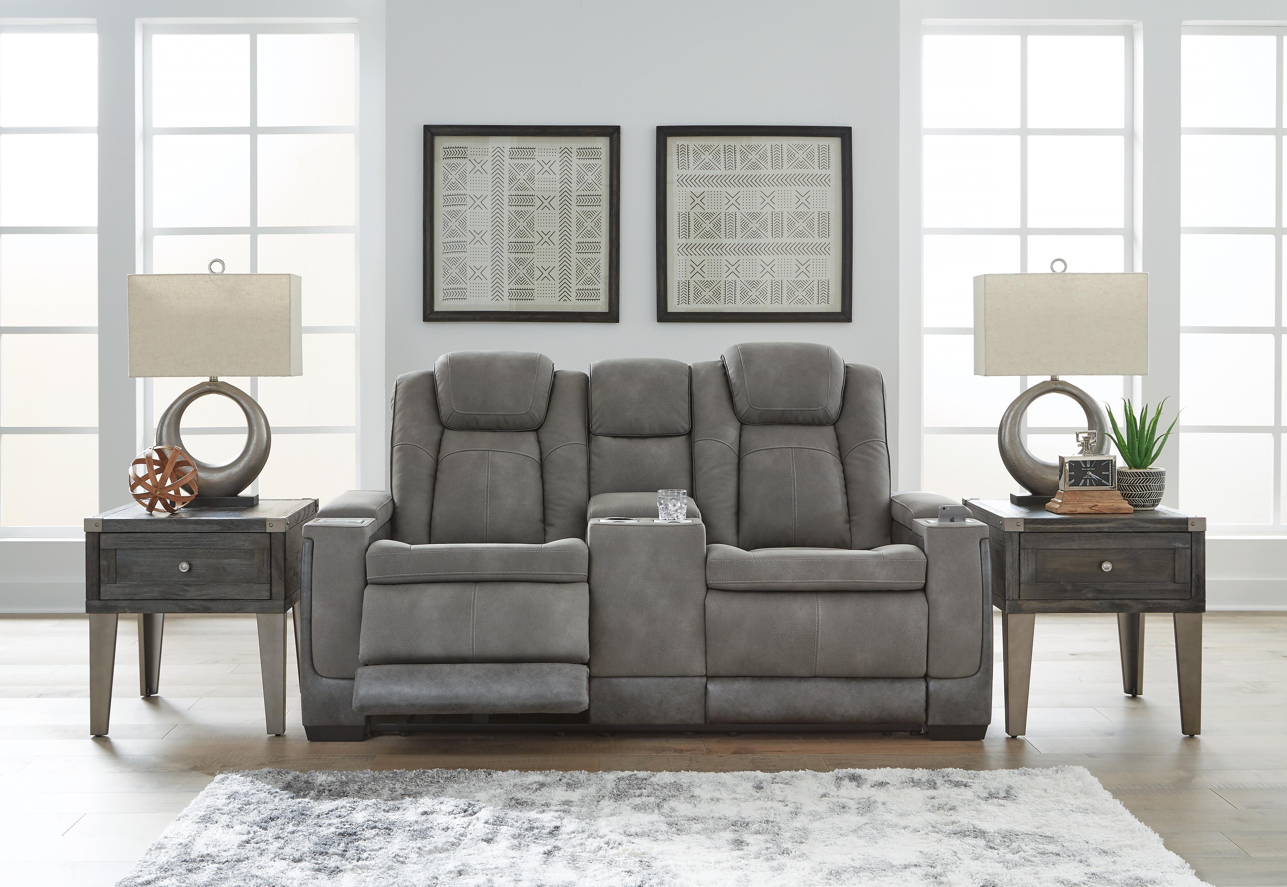 Next-Gen DuraPella Power Reclining Loveseat with Console - Romeo & Juliet Furniture (Warren,MI)