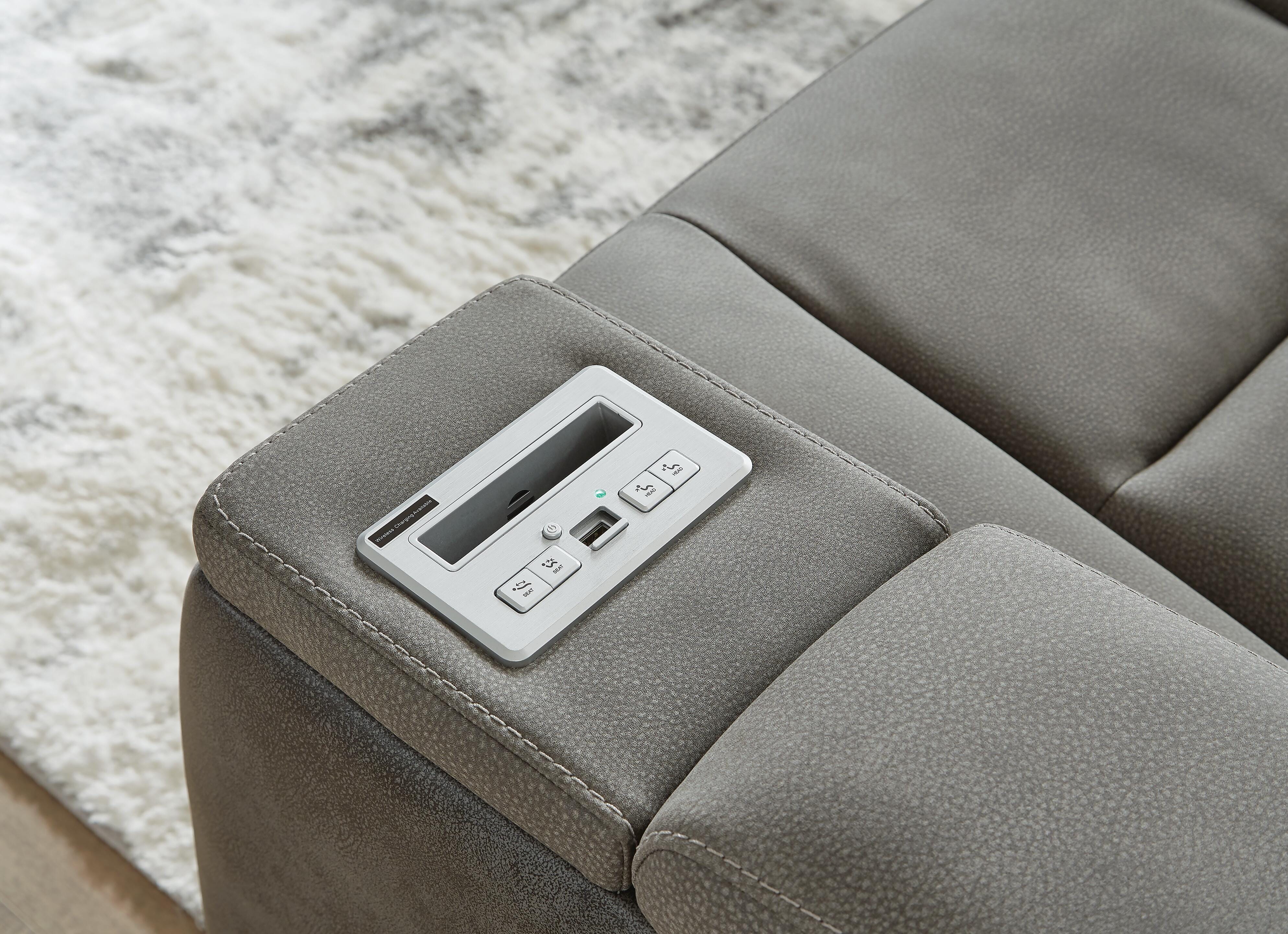 Next-Gen DuraPella Power Reclining Loveseat with Console - Romeo & Juliet Furniture (Warren,MI)
