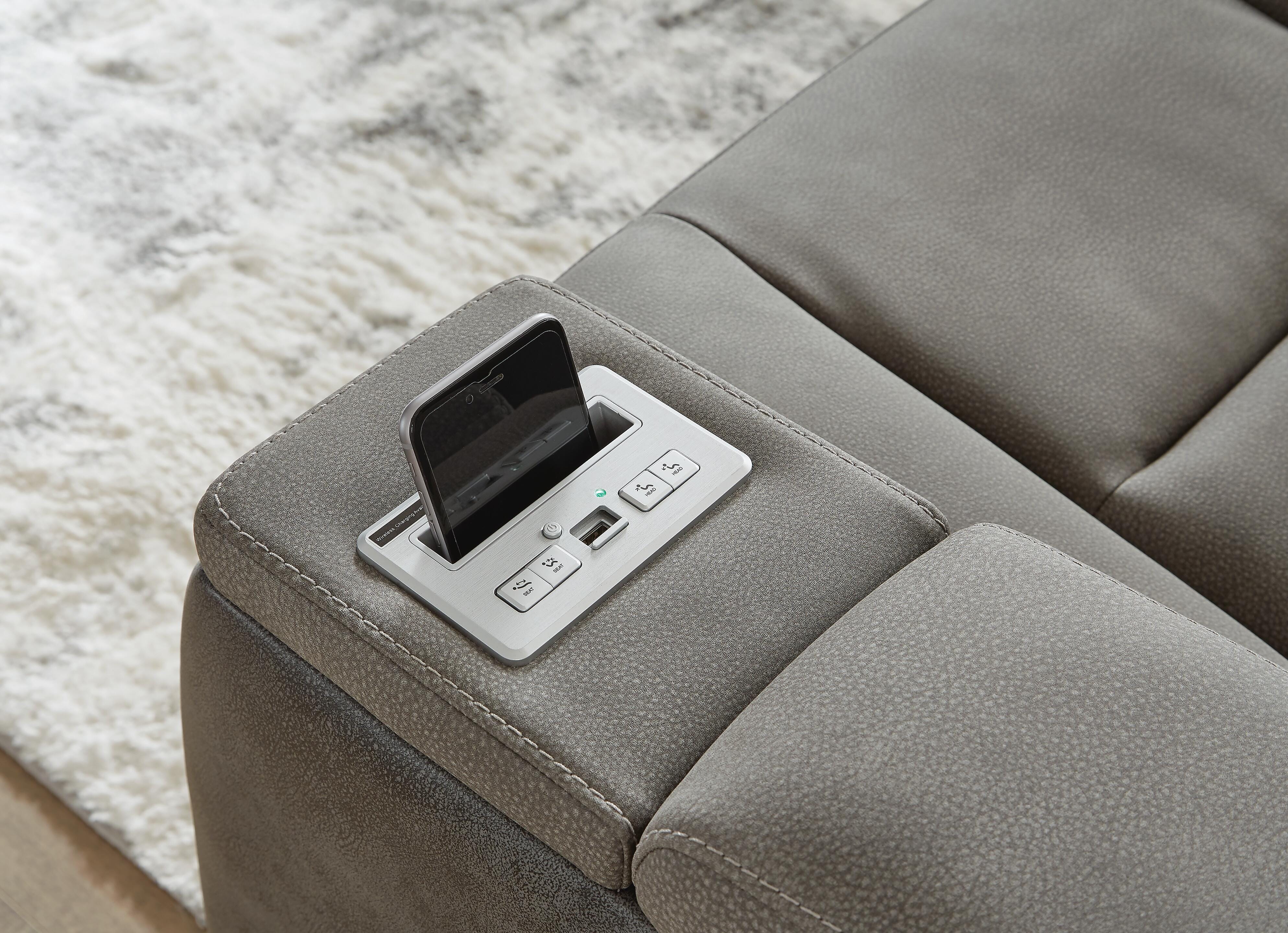 Next-Gen DuraPella Power Reclining Loveseat with Console - Romeo & Juliet Furniture (Warren,MI)