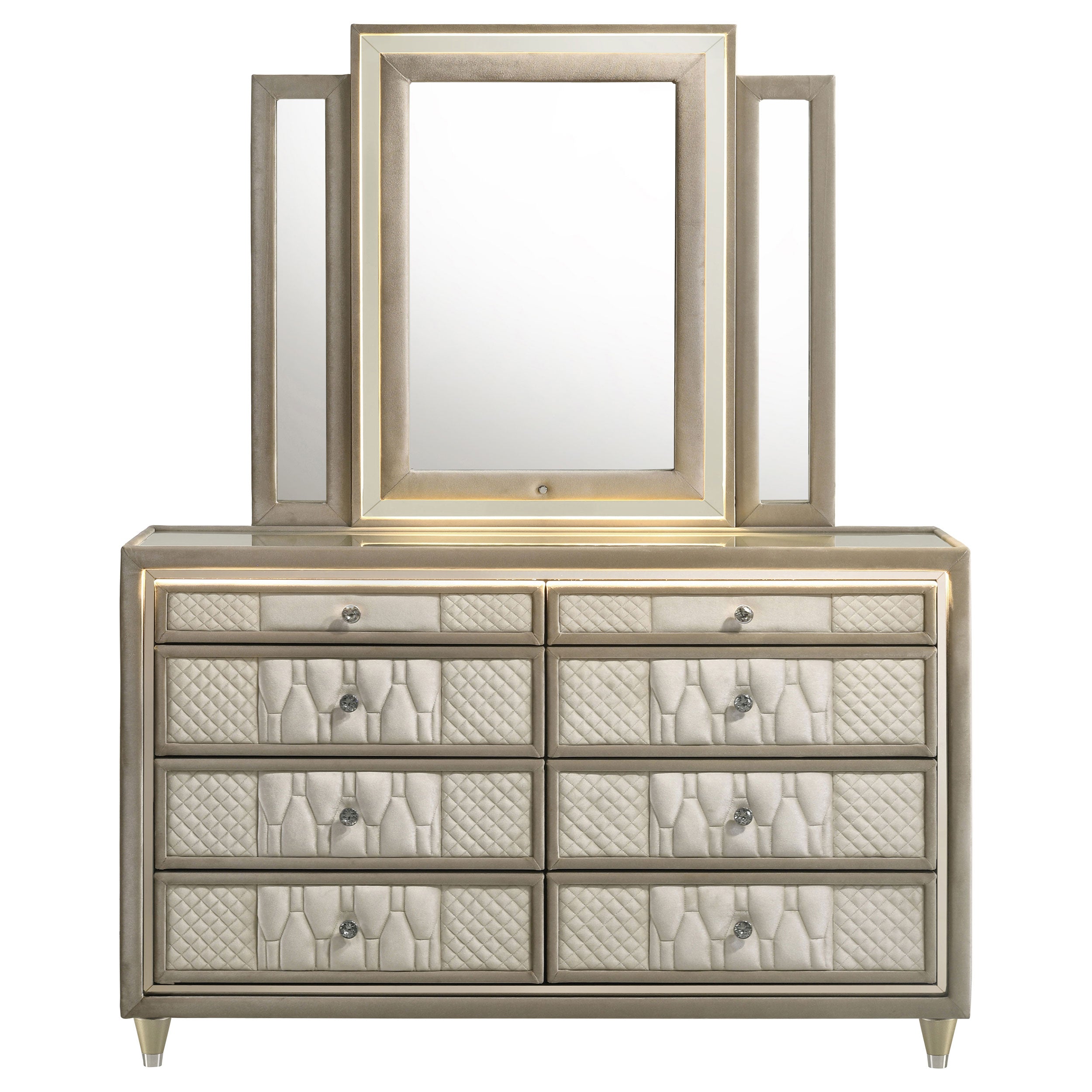 Lorient LED Dresser with LED Mirror