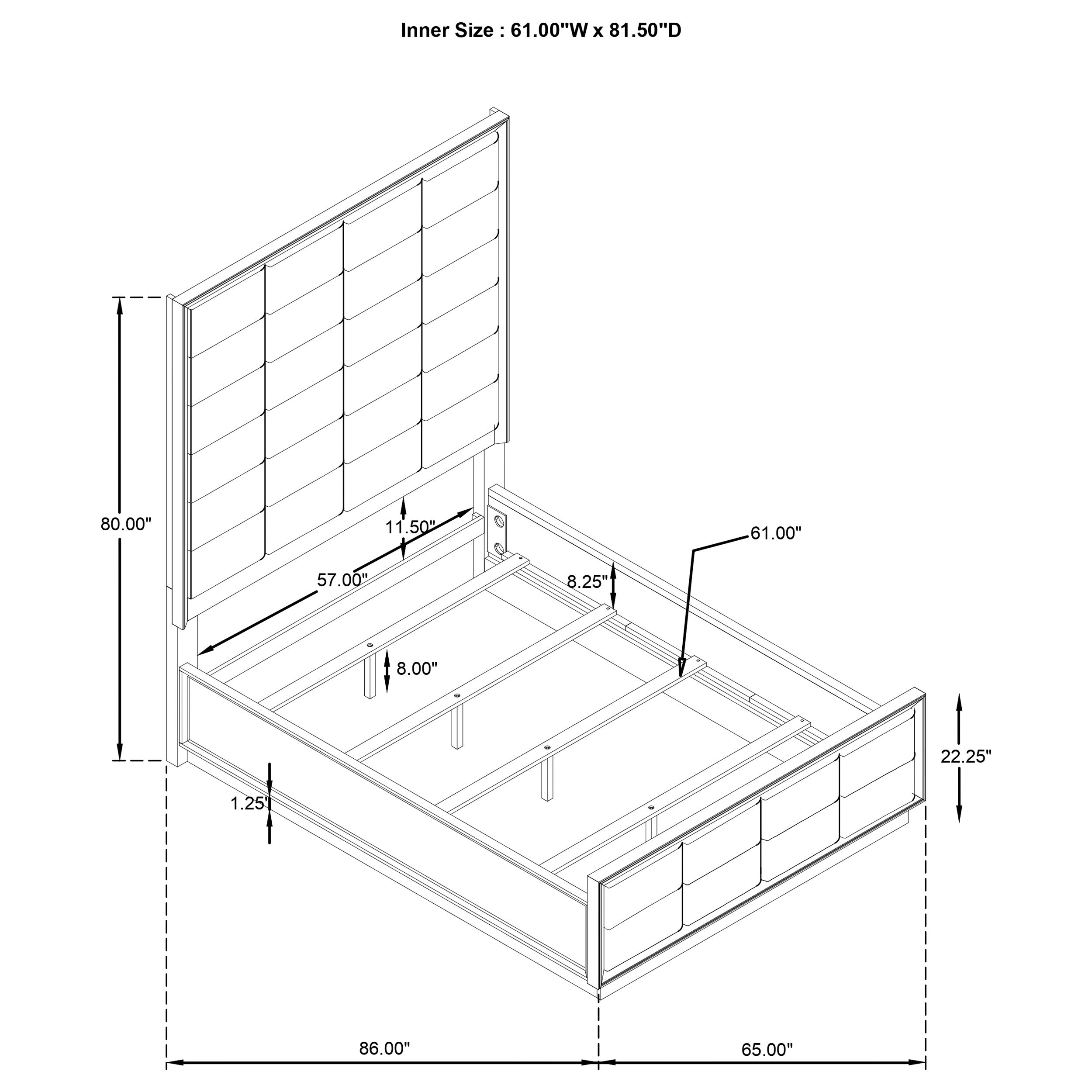 Durango 4 & 5 Piece E.King, Cal.King & Queen Bedroom Set