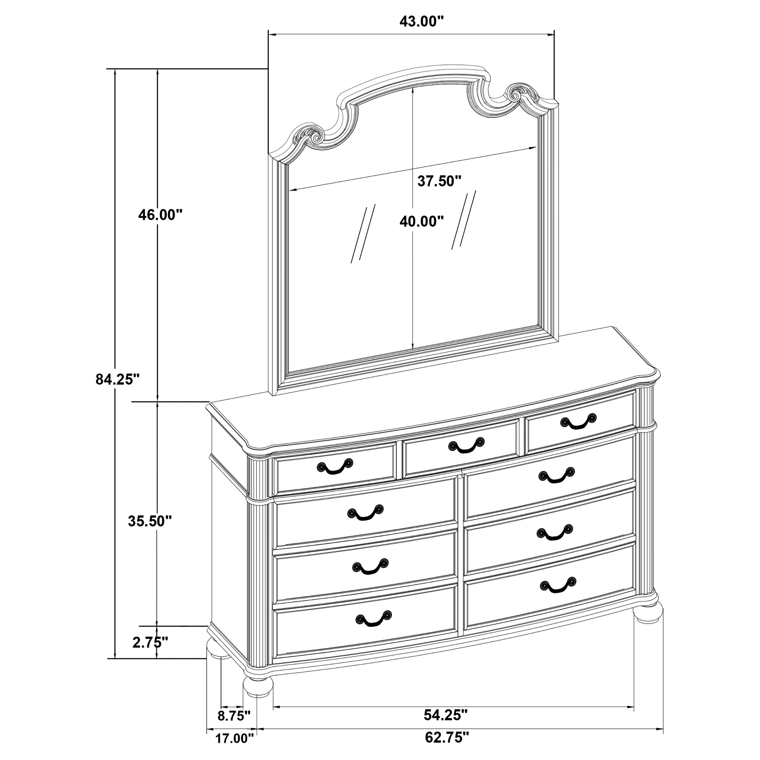 Celina Dresser With Mirror