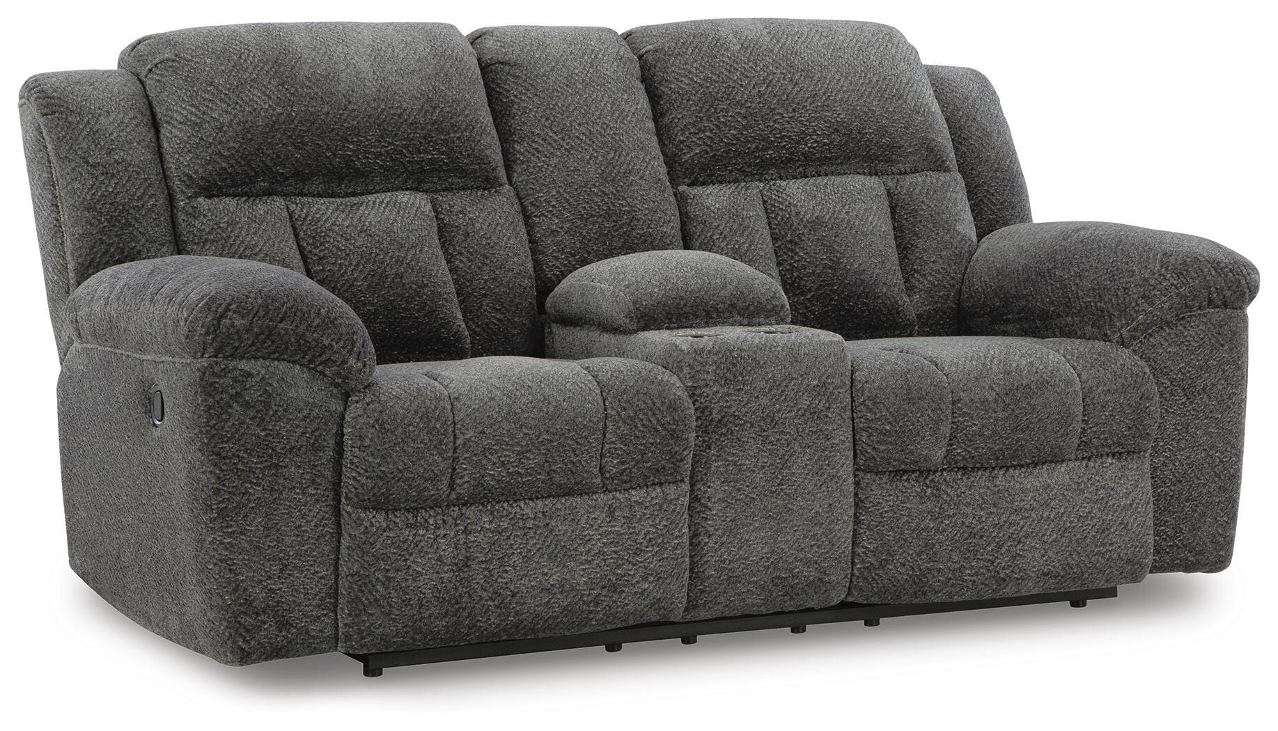 Frohn Reclining Loveseat with Console - Romeo & Juliet Furniture (Warren,MI)