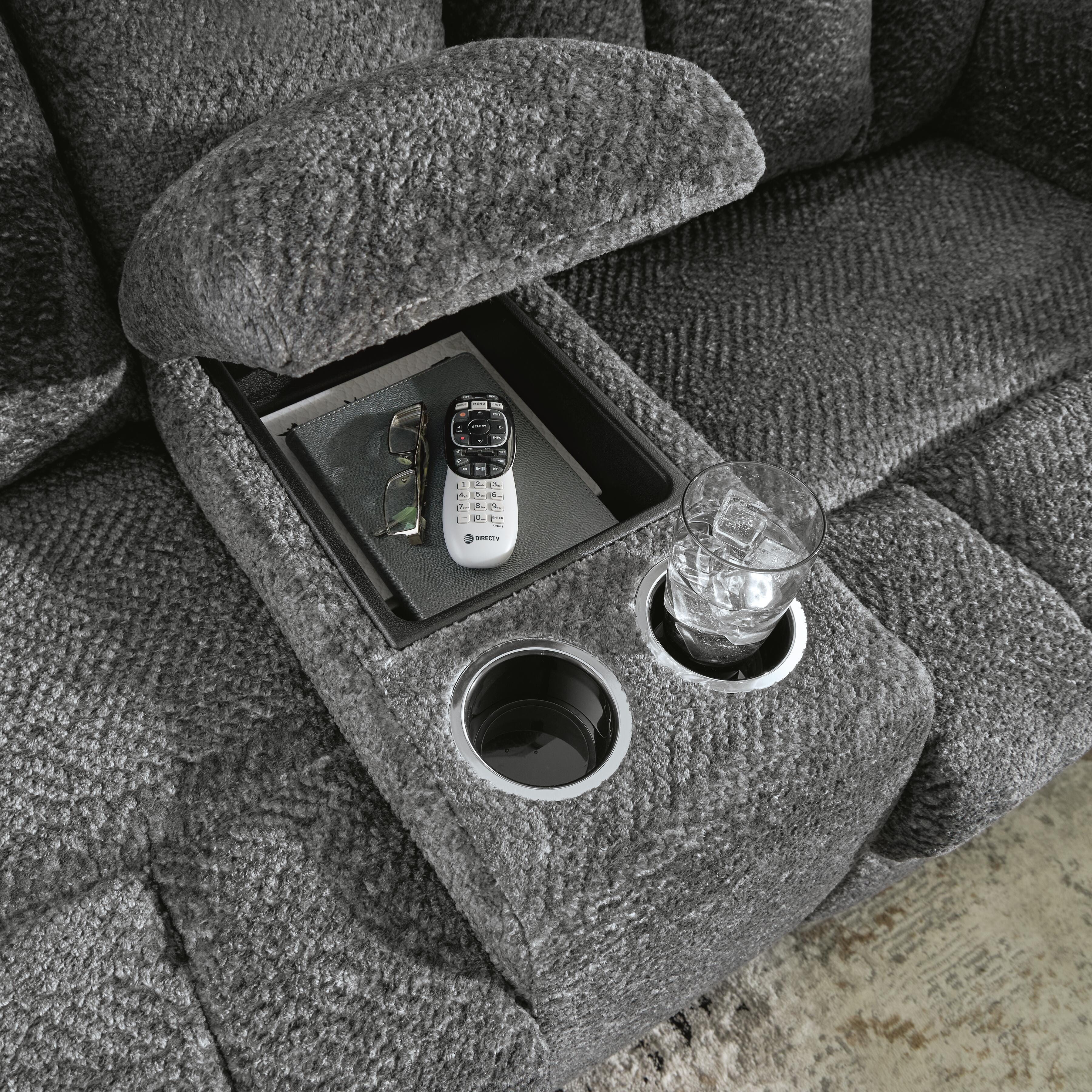 Frohn Reclining Loveseat with Console - Romeo & Juliet Furniture (Warren,MI)