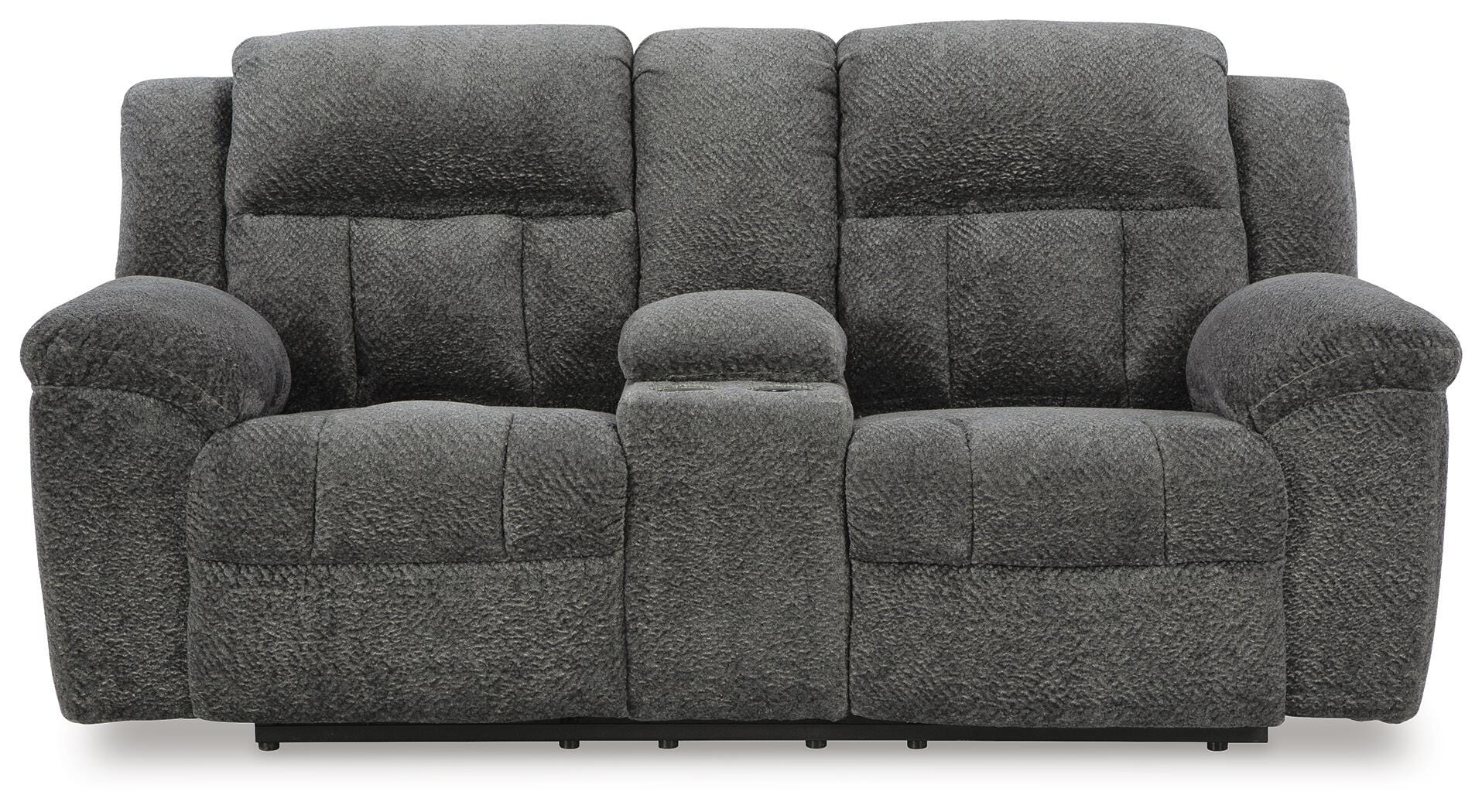 Frohn Reclining Loveseat with Console - Romeo & Juliet Furniture (Warren,MI)