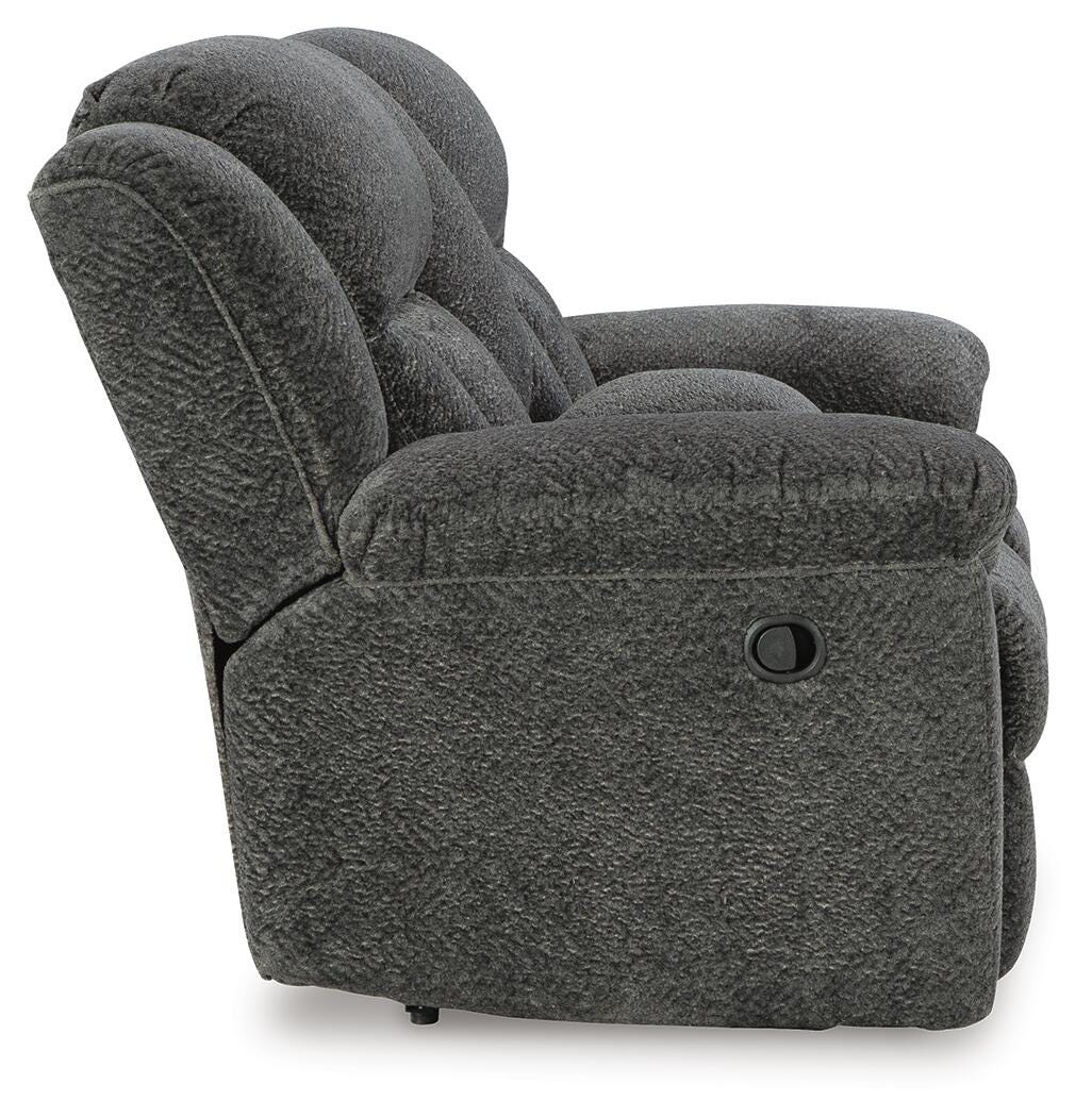 Frohn Reclining Loveseat with Console - Romeo & Juliet Furniture (Warren,MI)