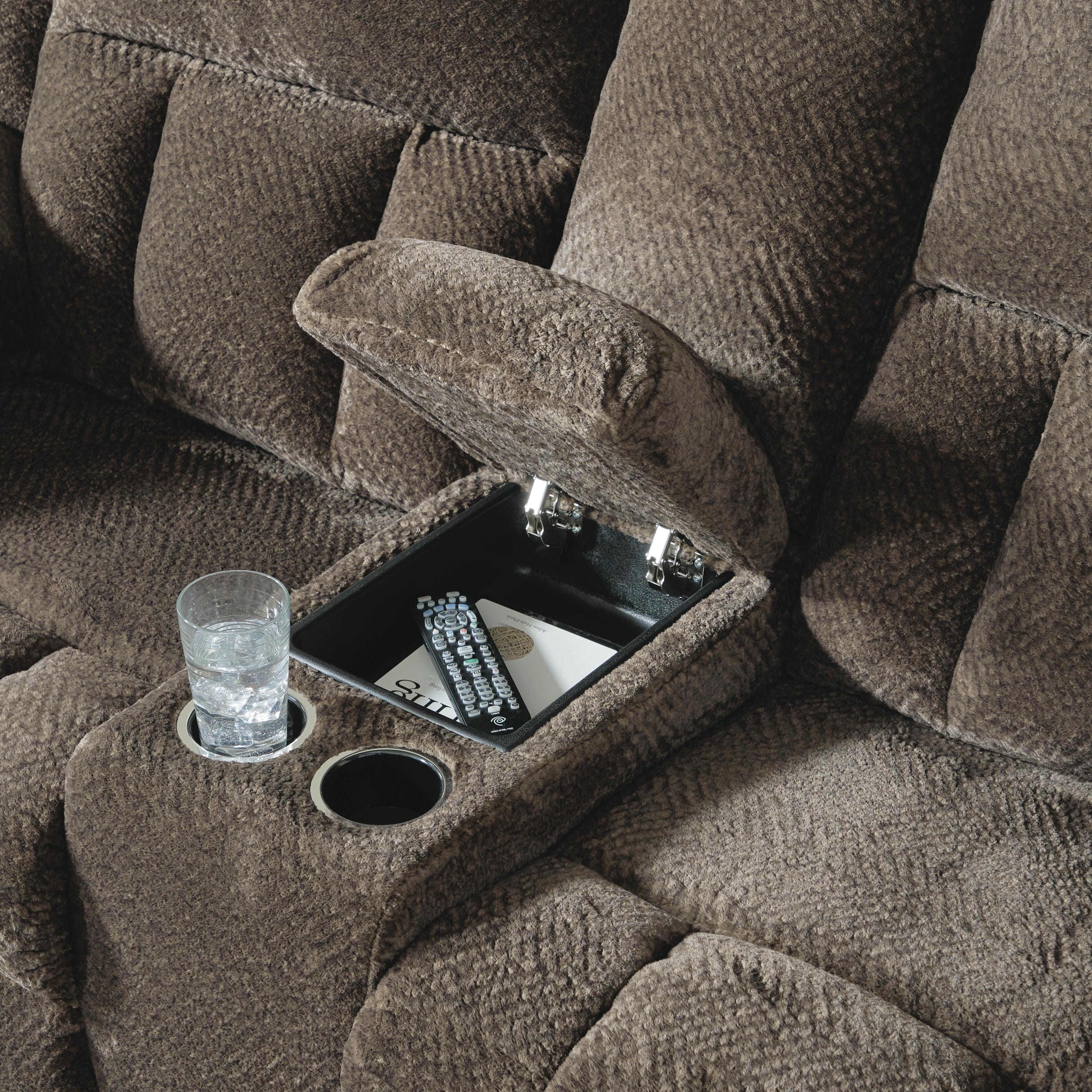 Frohn Reclining Loveseat with Console - Romeo & Juliet Furniture (Warren,MI)