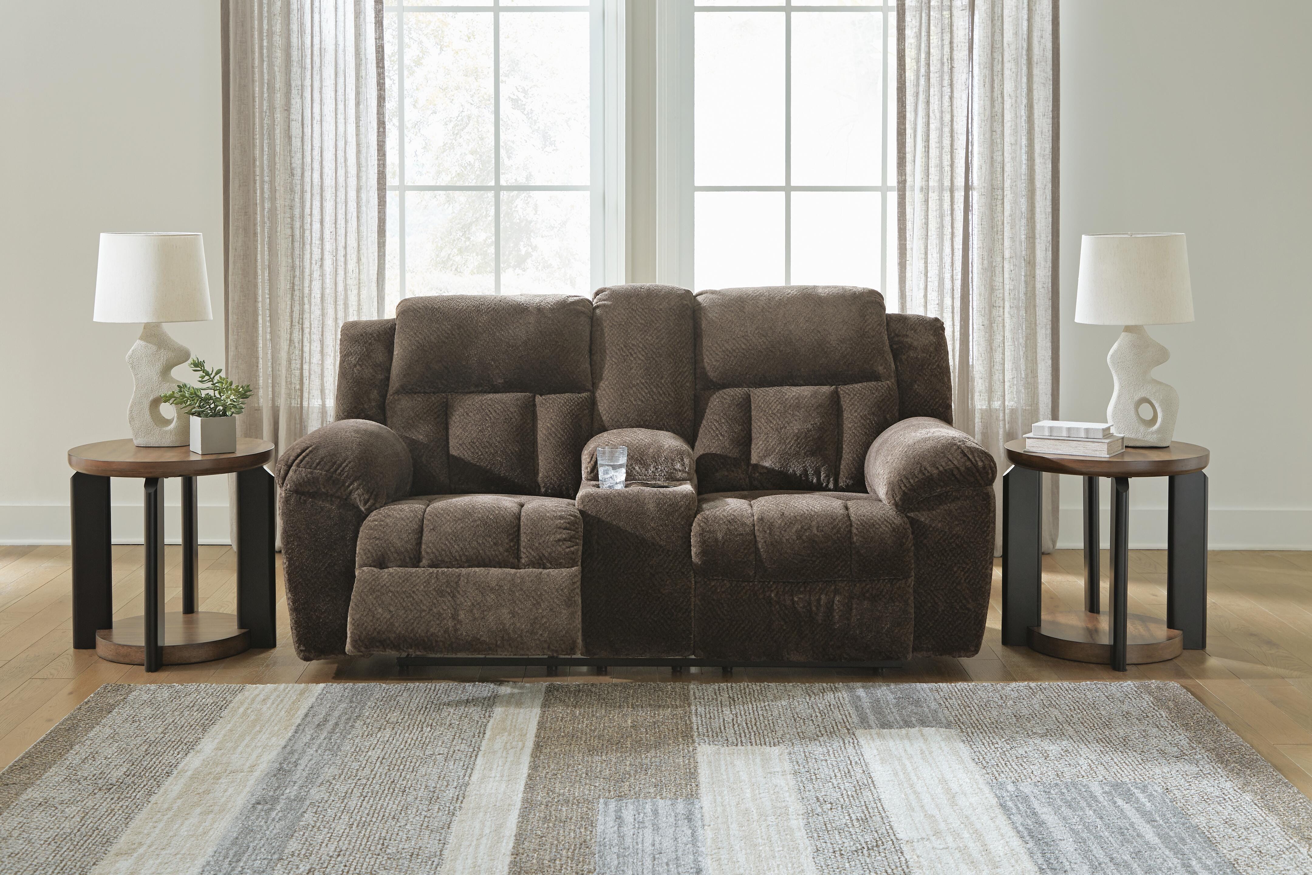 Frohn Reclining Loveseat with Console - Romeo & Juliet Furniture (Warren,MI)
