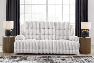 Rhines Falls Power Reclining Sofa with Drop Down Table - Romeo & Juliet Furniture (Warren,MI)