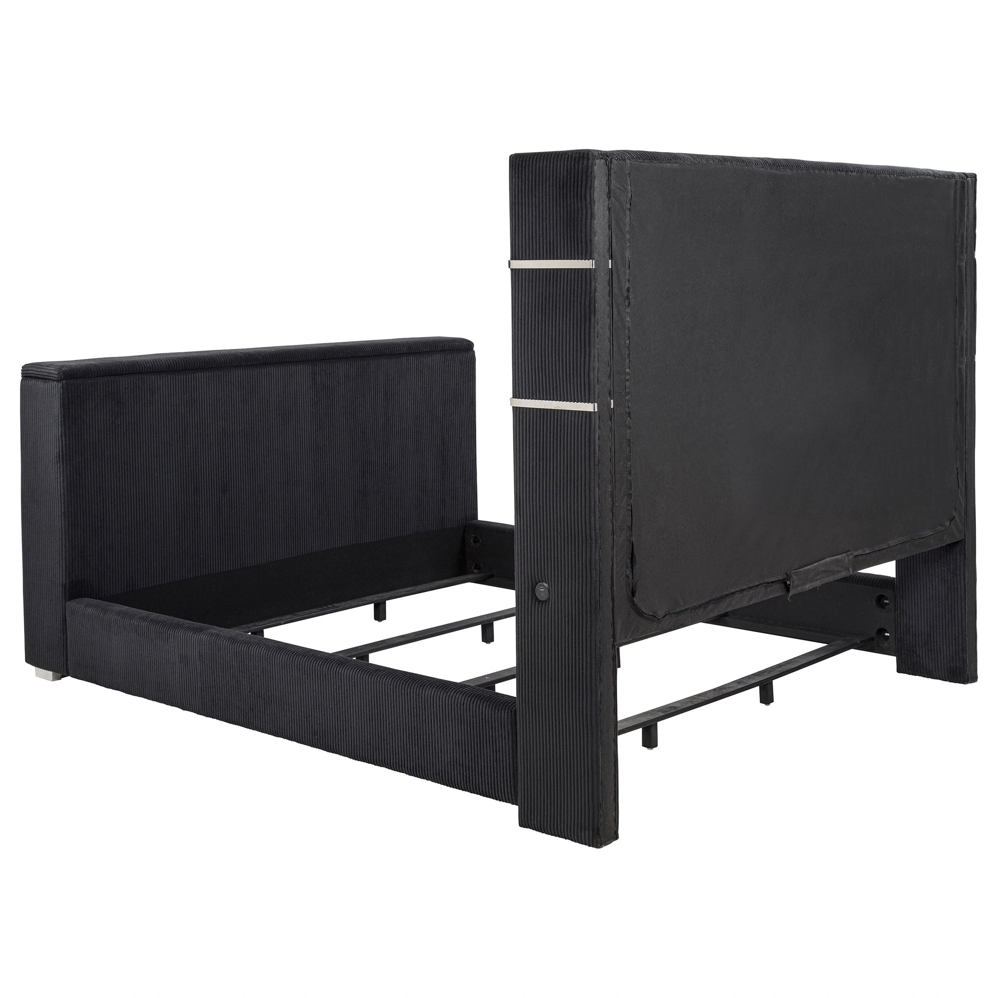 Tisdall Wingback TV Bed with Flame Visualizer
