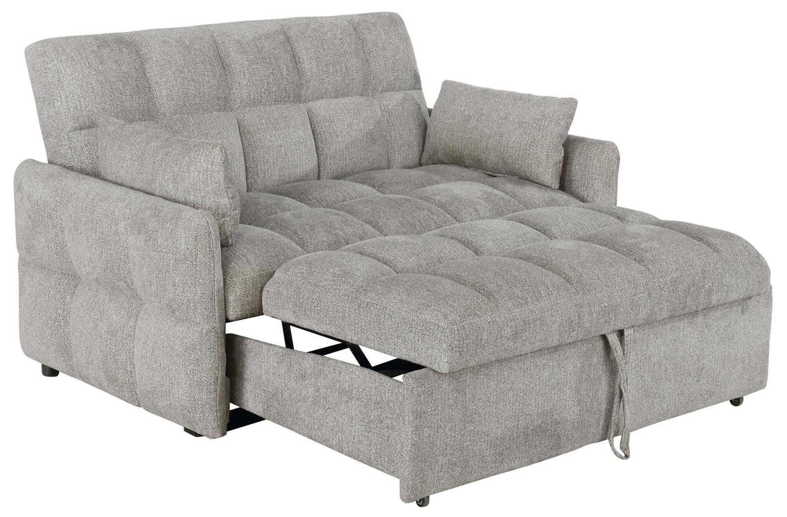 Cotswold Tufted Cushion Sleeper Sofa Bed Light Grey & Dark Grey