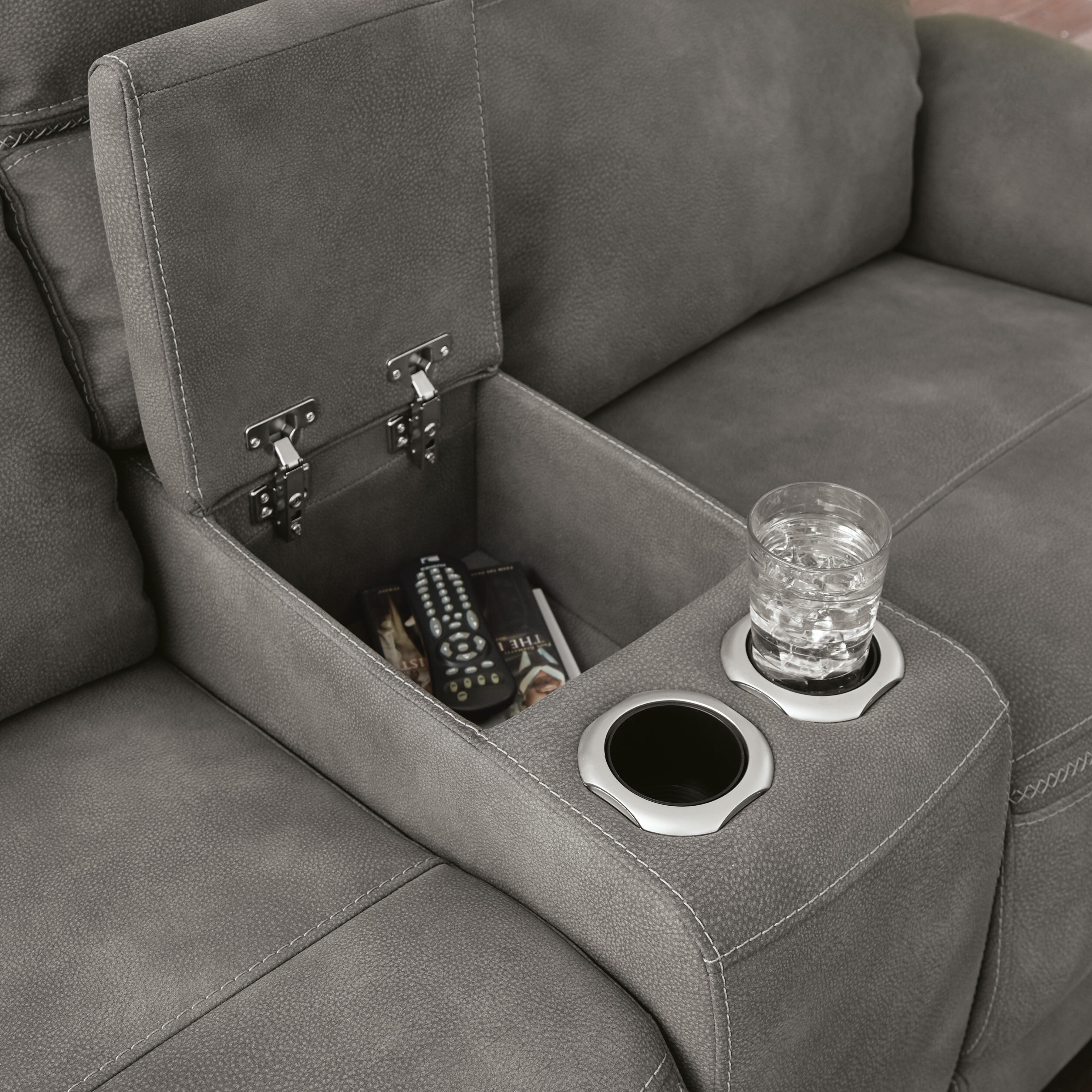 Next-Gen DuraPella Power Reclining Loveseat with Console - Romeo & Juliet Furniture (Warren,MI)
