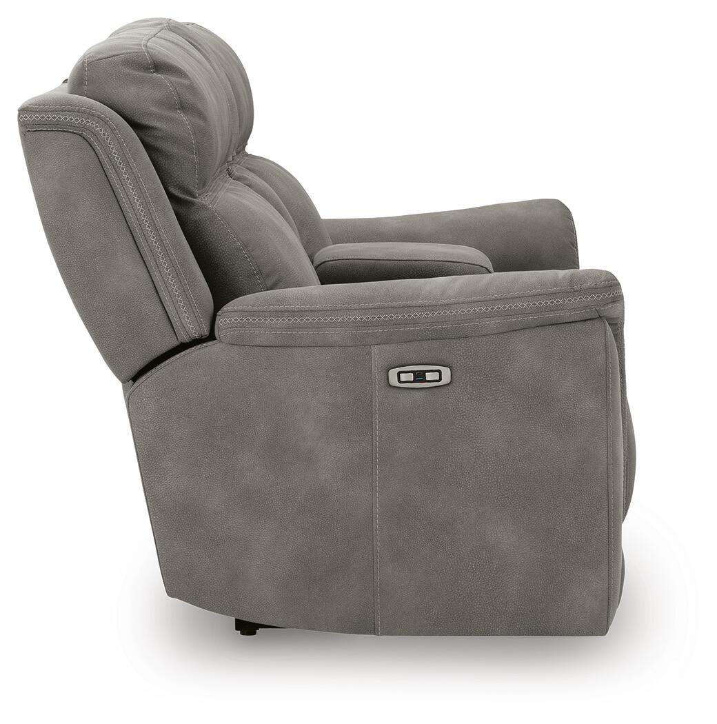 Next-Gen DuraPella Power Reclining Loveseat with Console - Romeo & Juliet Furniture (Warren,MI)