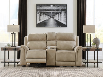 Next-Gen DuraPella Power Reclining Loveseat with Console - Romeo & Juliet Furniture (Warren,MI)