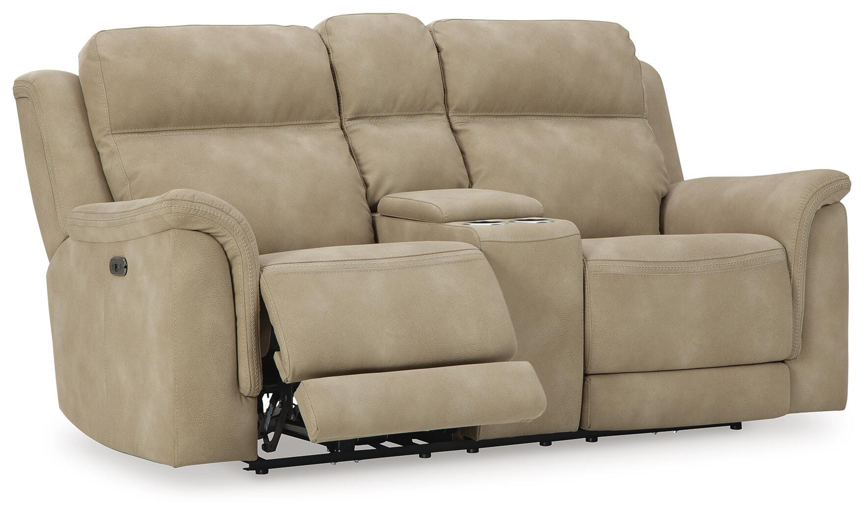 Next-Gen DuraPella Power Reclining Loveseat with Console - Romeo & Juliet Furniture (Warren,MI)