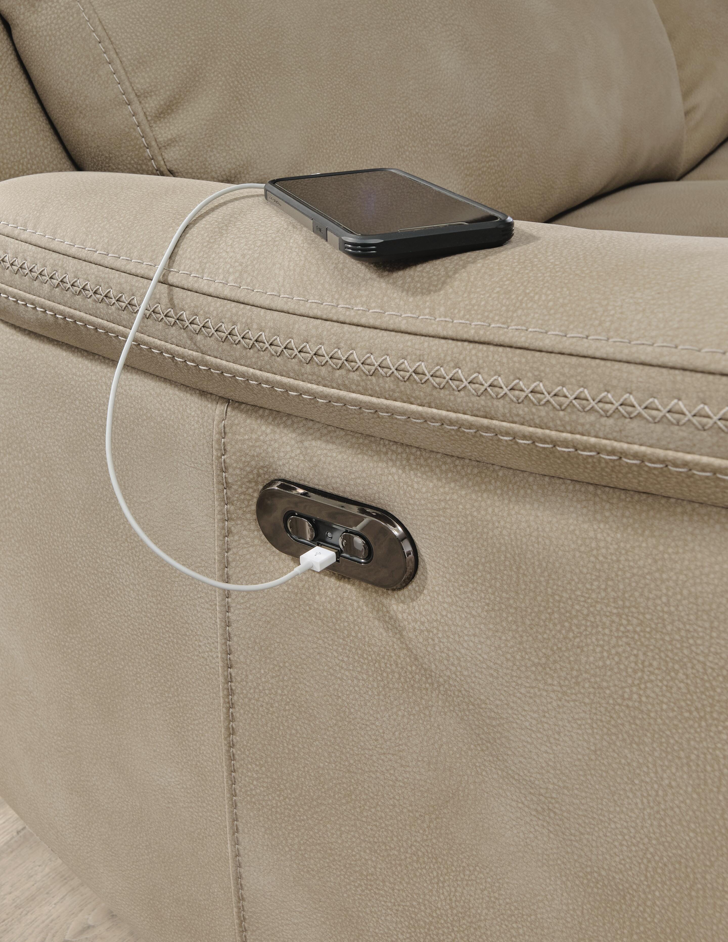 Next-Gen DuraPella Power Reclining Loveseat with Console - Romeo & Juliet Furniture (Warren,MI)