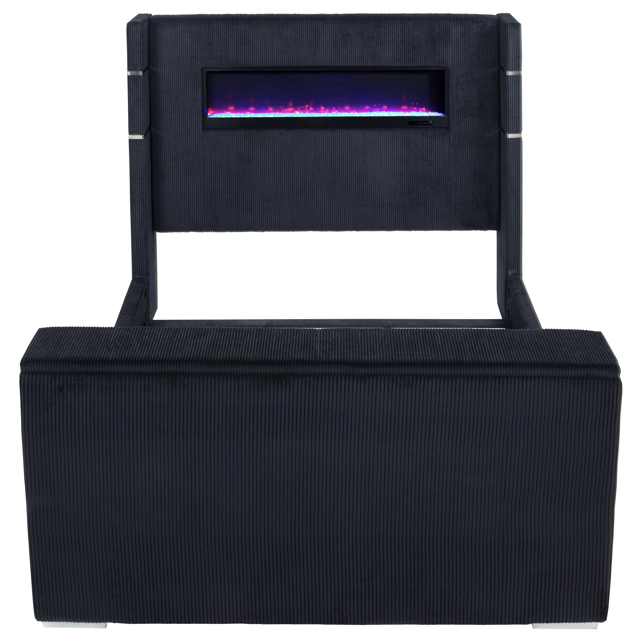Tisdall Wingback TV Bed with Flame Visualizer