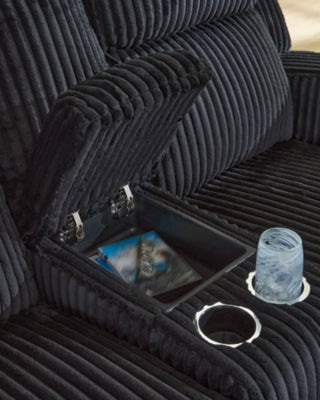 Forest Lake Power Reclining Loveseat with Console - Romeo & Juliet Furniture (Warren,MI)