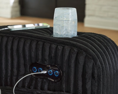 Forest Lake Power Reclining Loveseat with Console - Romeo & Juliet Furniture (Warren,MI)