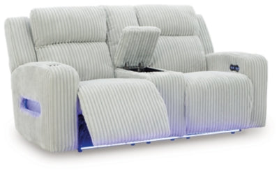 Forest Lake Power Reclining Loveseat with Console - Romeo & Juliet Furniture (Warren,MI)