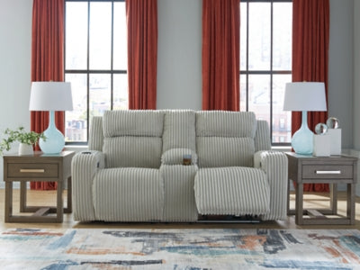 Forest Lake Power Reclining Loveseat with Console - Romeo & Juliet Furniture (Warren,MI)