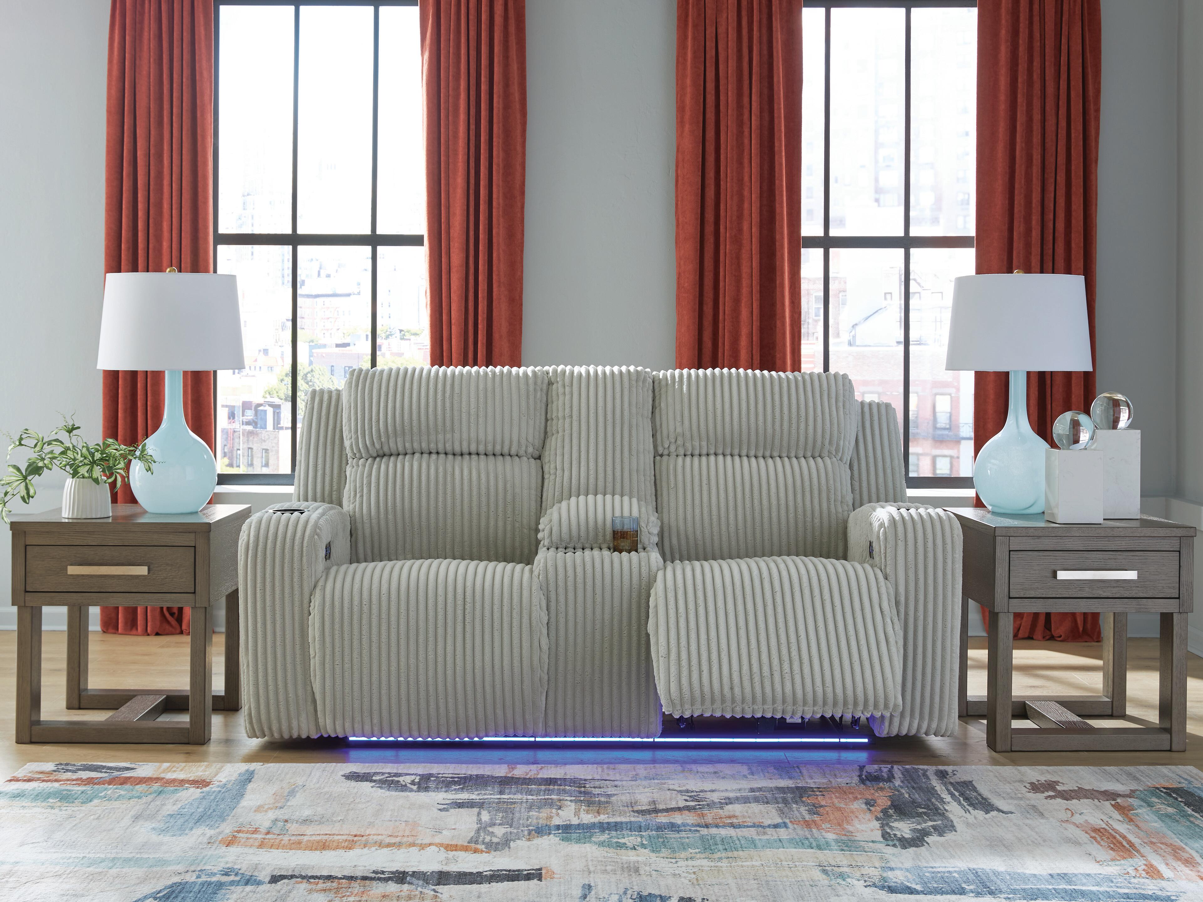Forest Lake Power Reclining Loveseat with Console - Romeo & Juliet Furniture (Warren,MI)