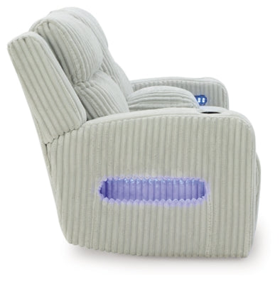 Forest Lake Power Reclining Loveseat with Console - Romeo & Juliet Furniture (Warren,MI)