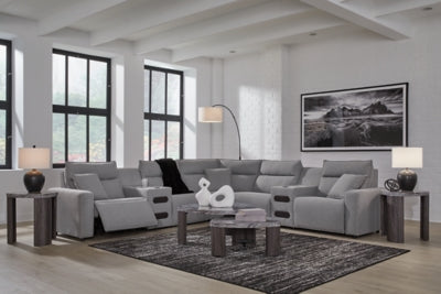 Modmax II Power Reclining Sectional with Audio Consoles - Romeo & Juliet Furniture (Warren,MI)