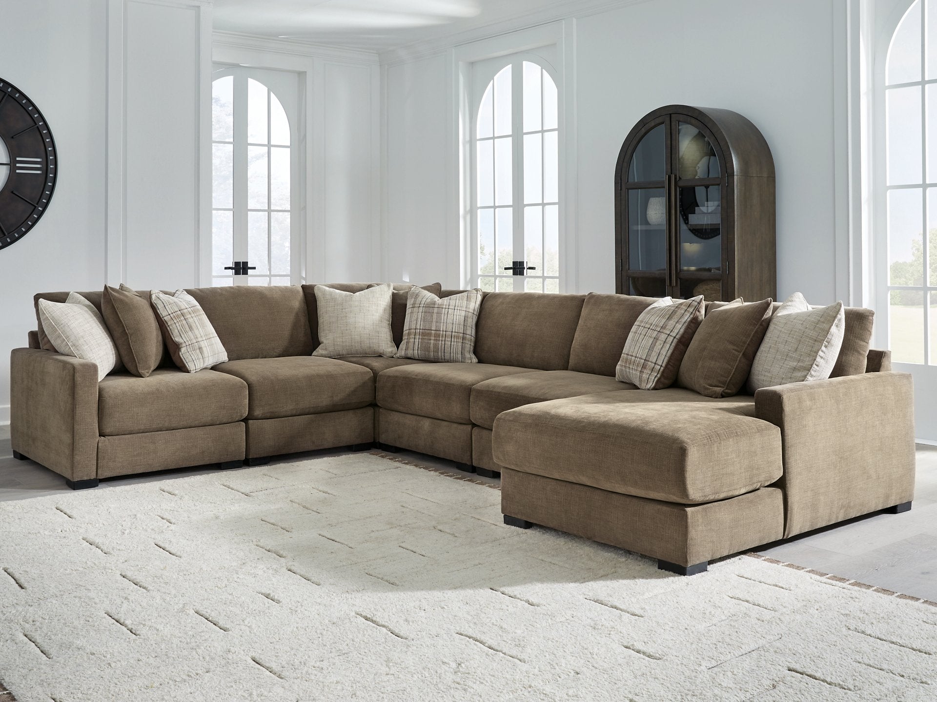 Camellia-Court Sectional with Chaise - Romeo & Juliet Furniture (Warren,MI)