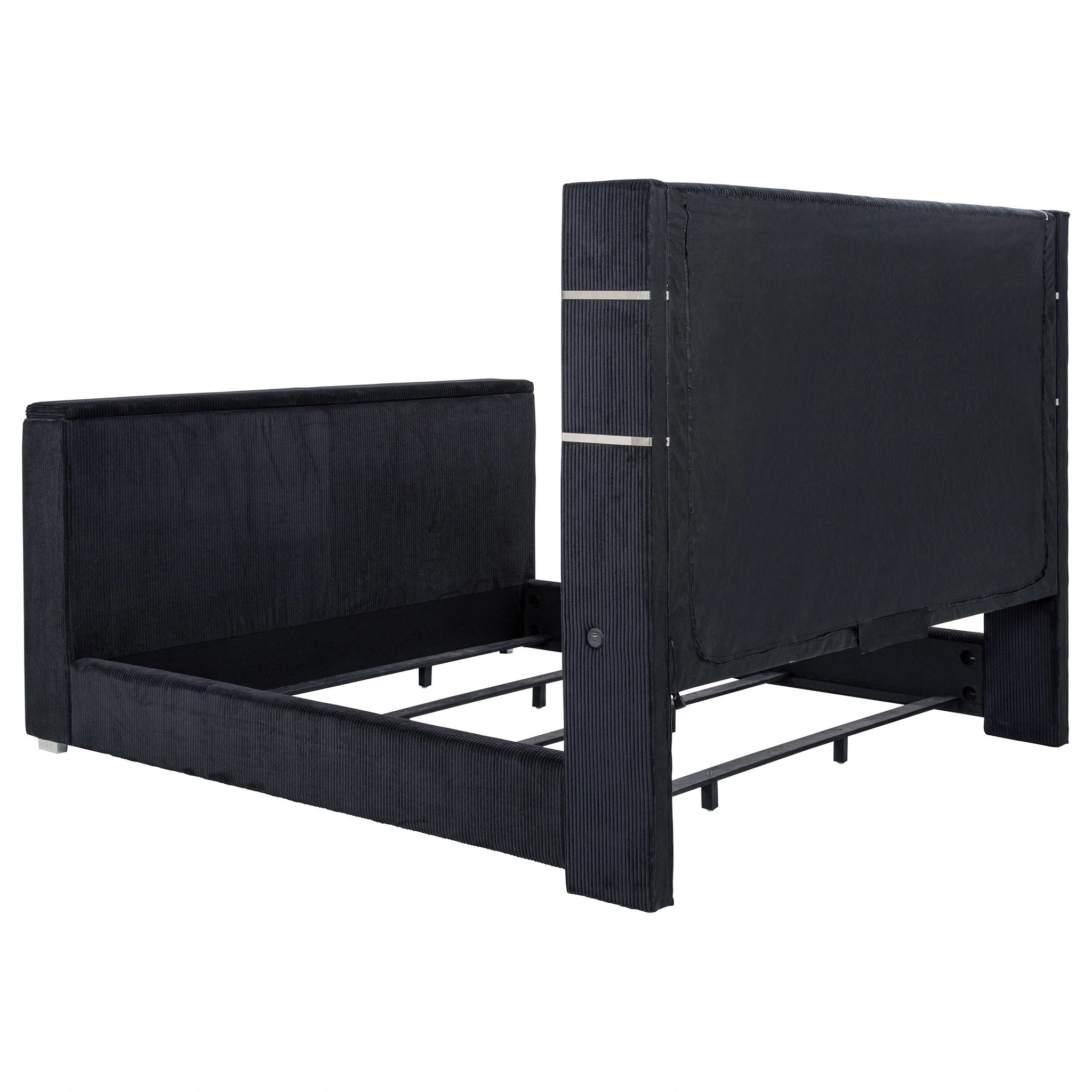 Tisdall Wingback TV Bed with Flame Visualizer