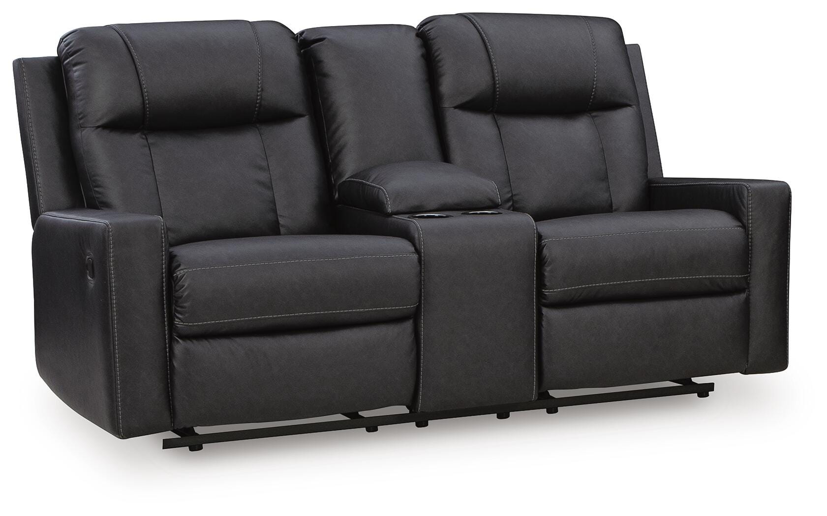 Mackmenville Reclining Loveseat with Console - Romeo & Juliet Furniture (Warren,MI)