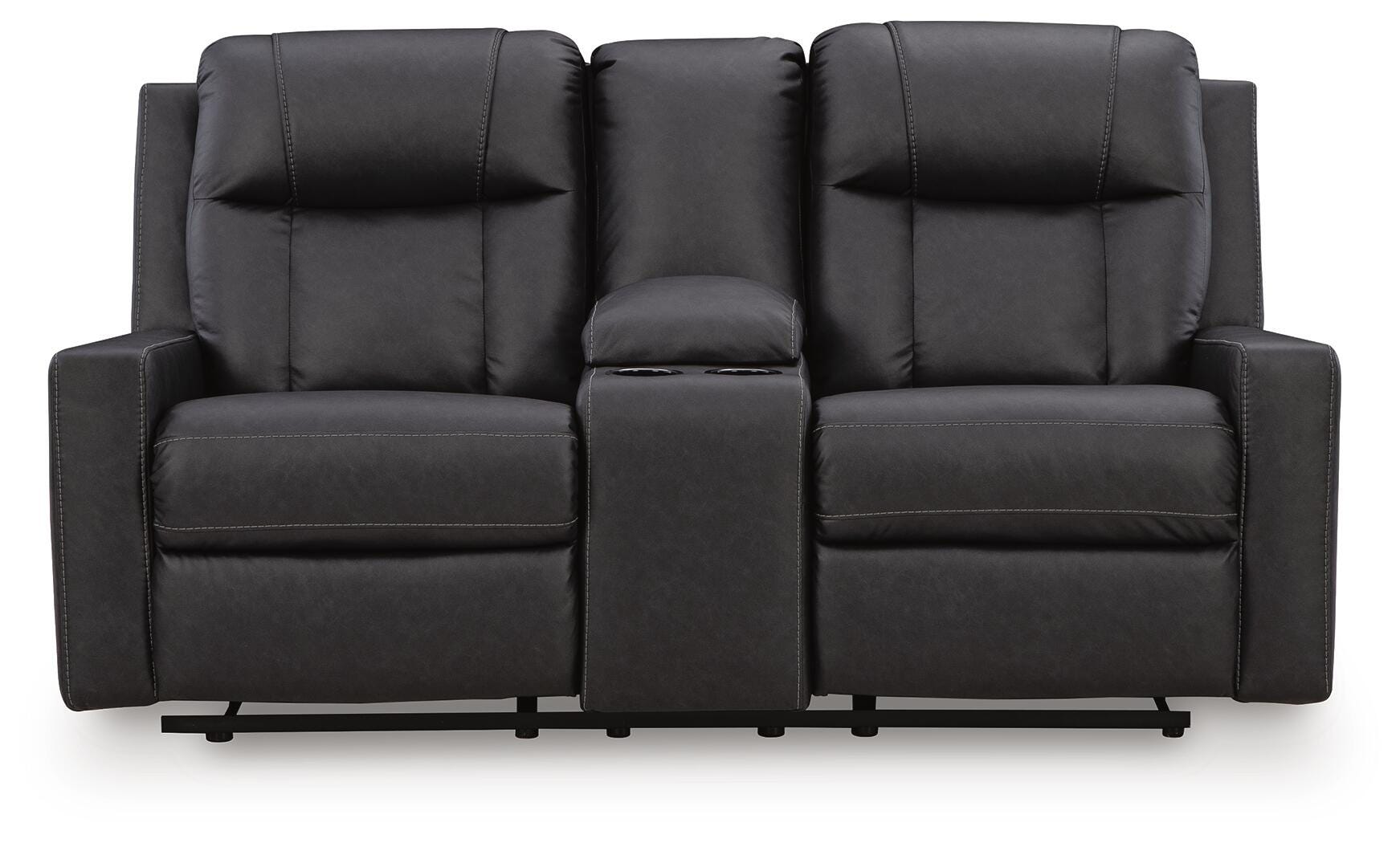 Mackmenville Reclining Loveseat with Console - Romeo & Juliet Furniture (Warren,MI)